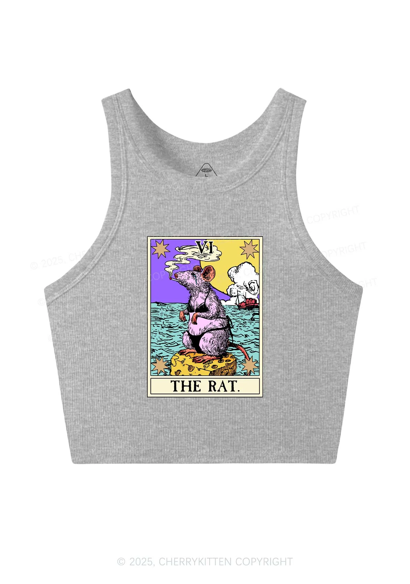 The Rat Smoking Y2K Crop Tank Top Cherrykitten - Image 4
