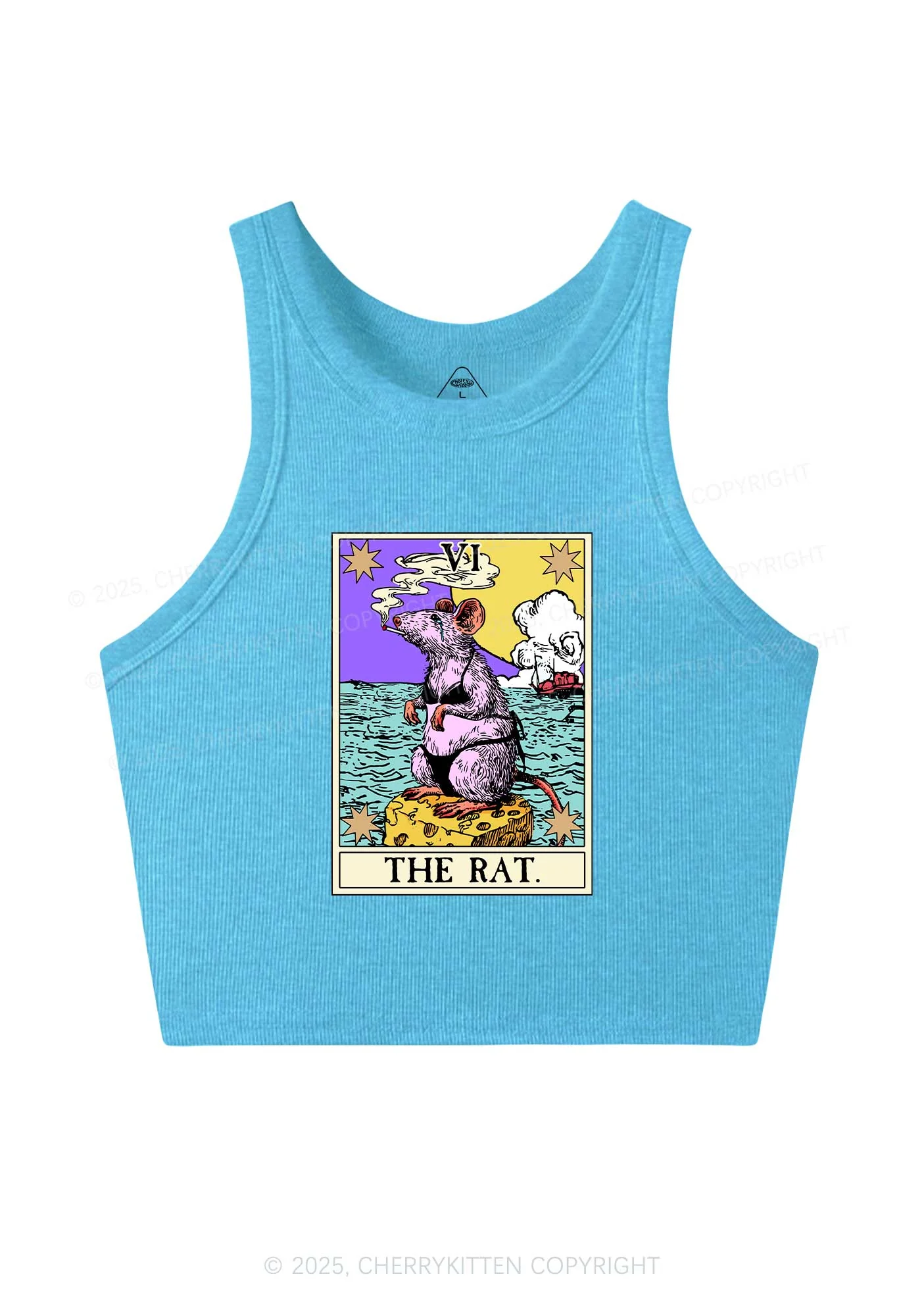 The Rat Smoking Y2K Crop Tank Top Cherrykitten - Image 5