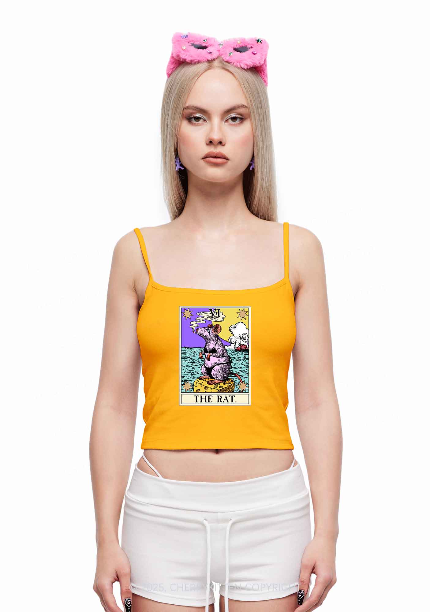The Rat Smoking Y2K Spaghetti Strap Cami Cherrykitten - Image 2