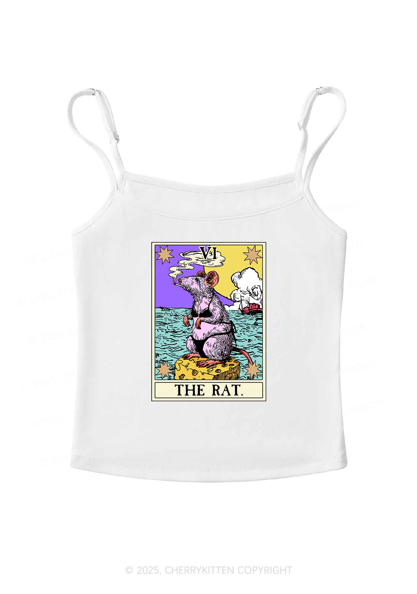 The Rat Smoking Y2K Spaghetti Strap Cami Cherrykitten - Image 3