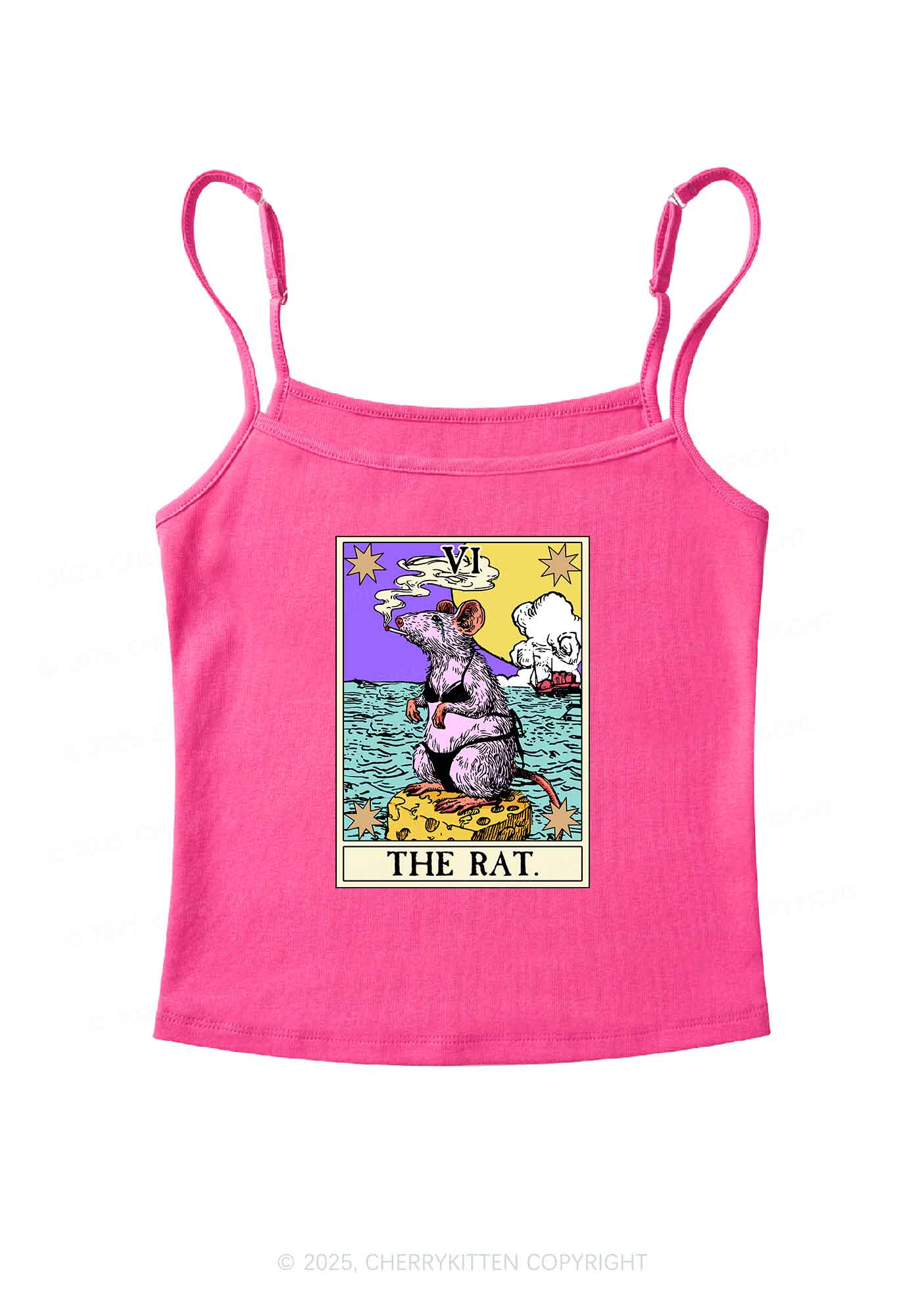 The Rat Smoking Y2K Spaghetti Strap Cami Cherrykitten - Image 5