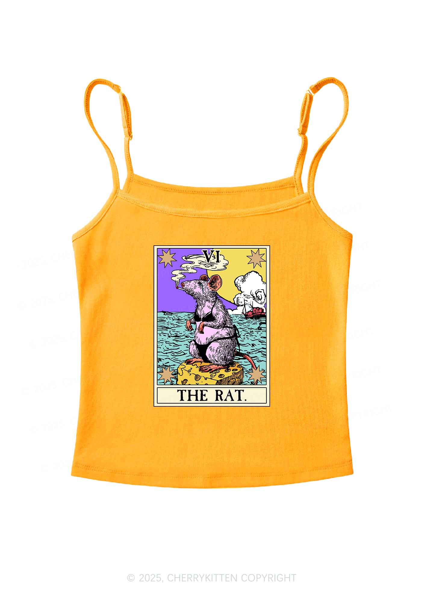 The Rat Smoking Y2K Spaghetti Strap Cami Cherrykitten - Image 6