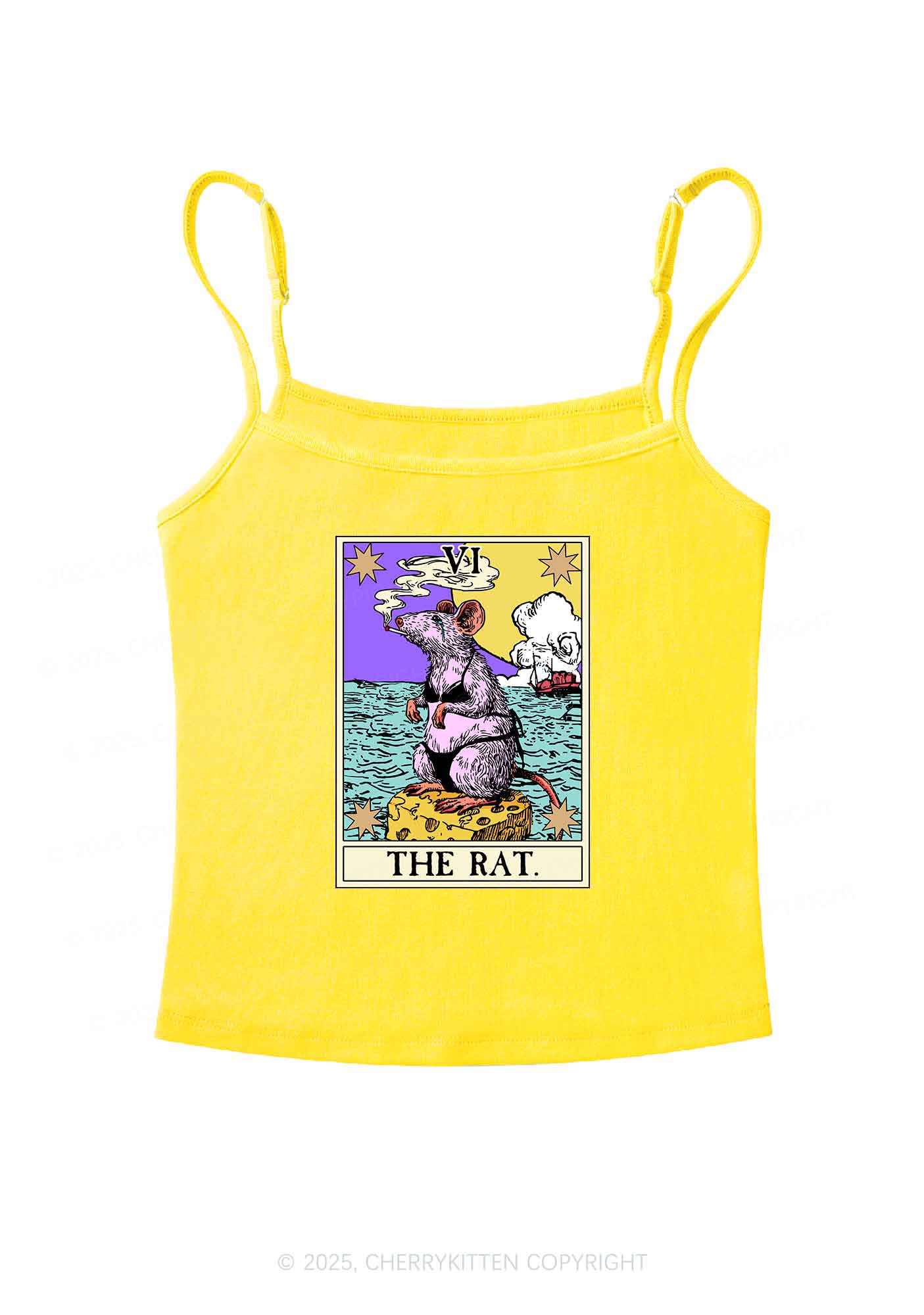 The Rat Smoking Y2K Spaghetti Strap Cami Cherrykitten - Image 7