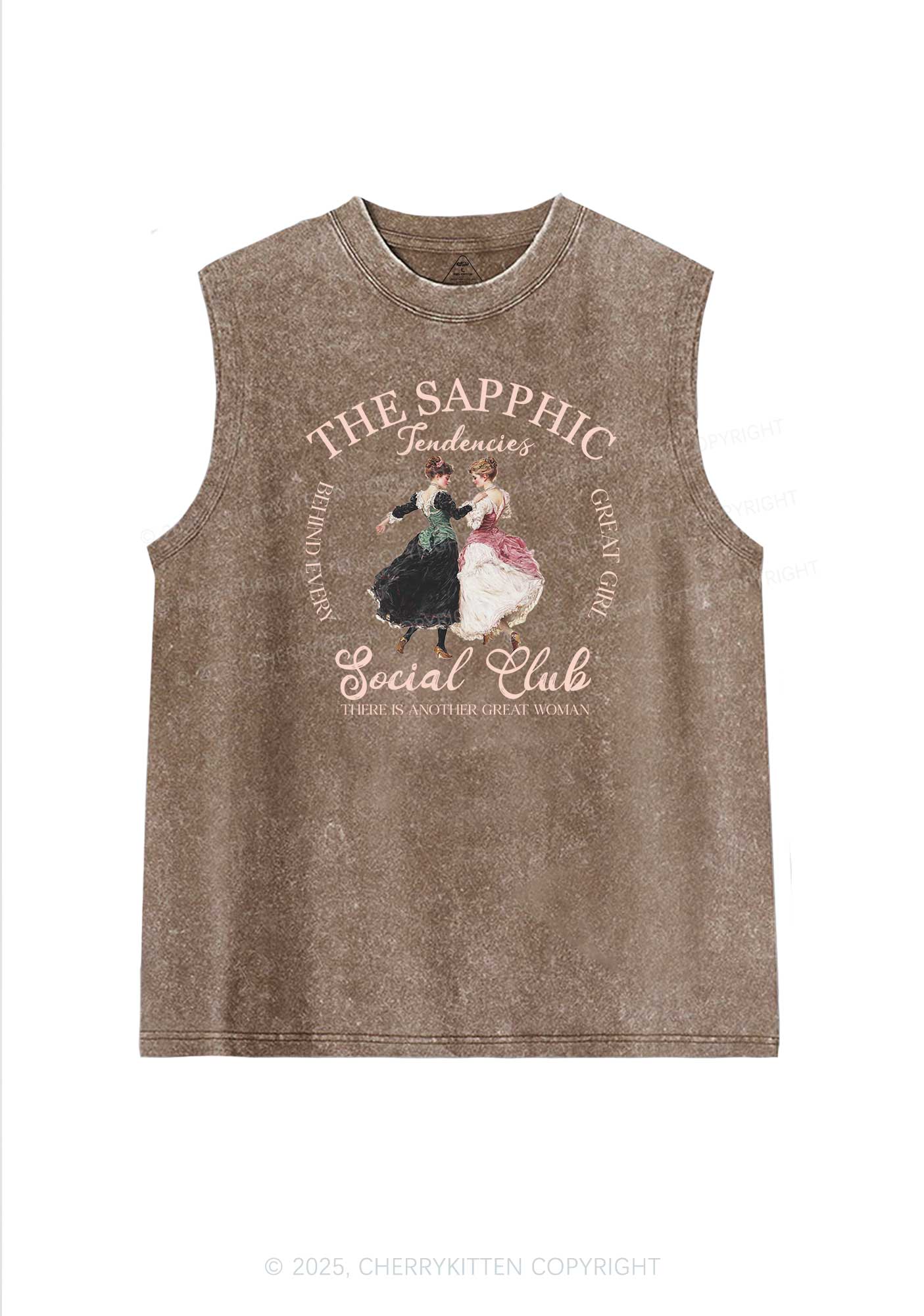 The Sapphic Pride Y2K Washed Muscle Tank Cherrykitten - Image 6