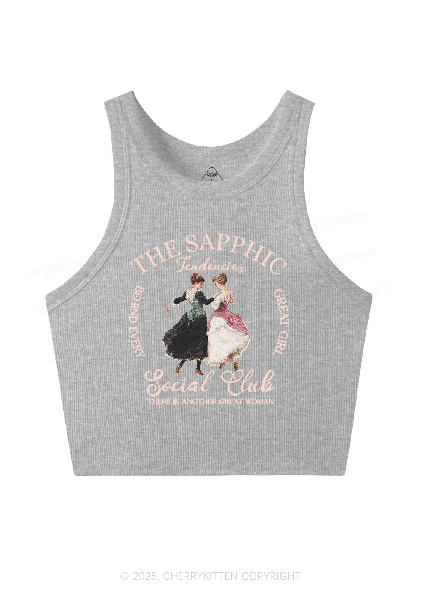 The Sapphic Pride Y2K Crop Tank Top Cherrykitten - Image 4