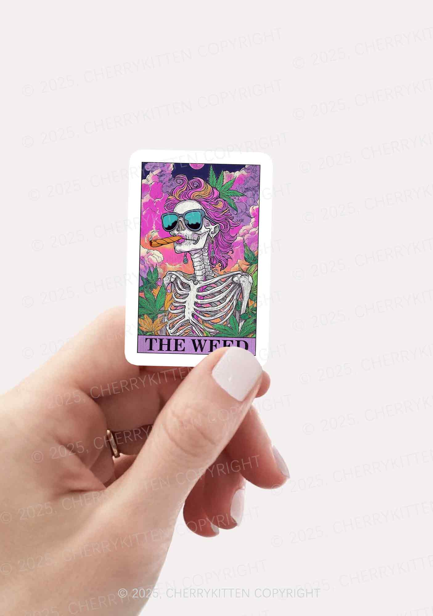 The Wxxd Skeleton 1Pc Y2K Sticker Cherrykitten - Image 2