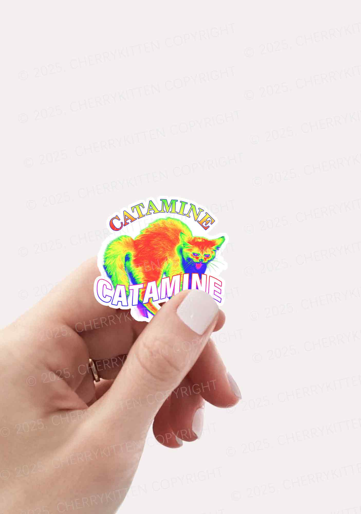 Thermal Cat 1Pc Y2K Sticker Cherrykitten - Image 2