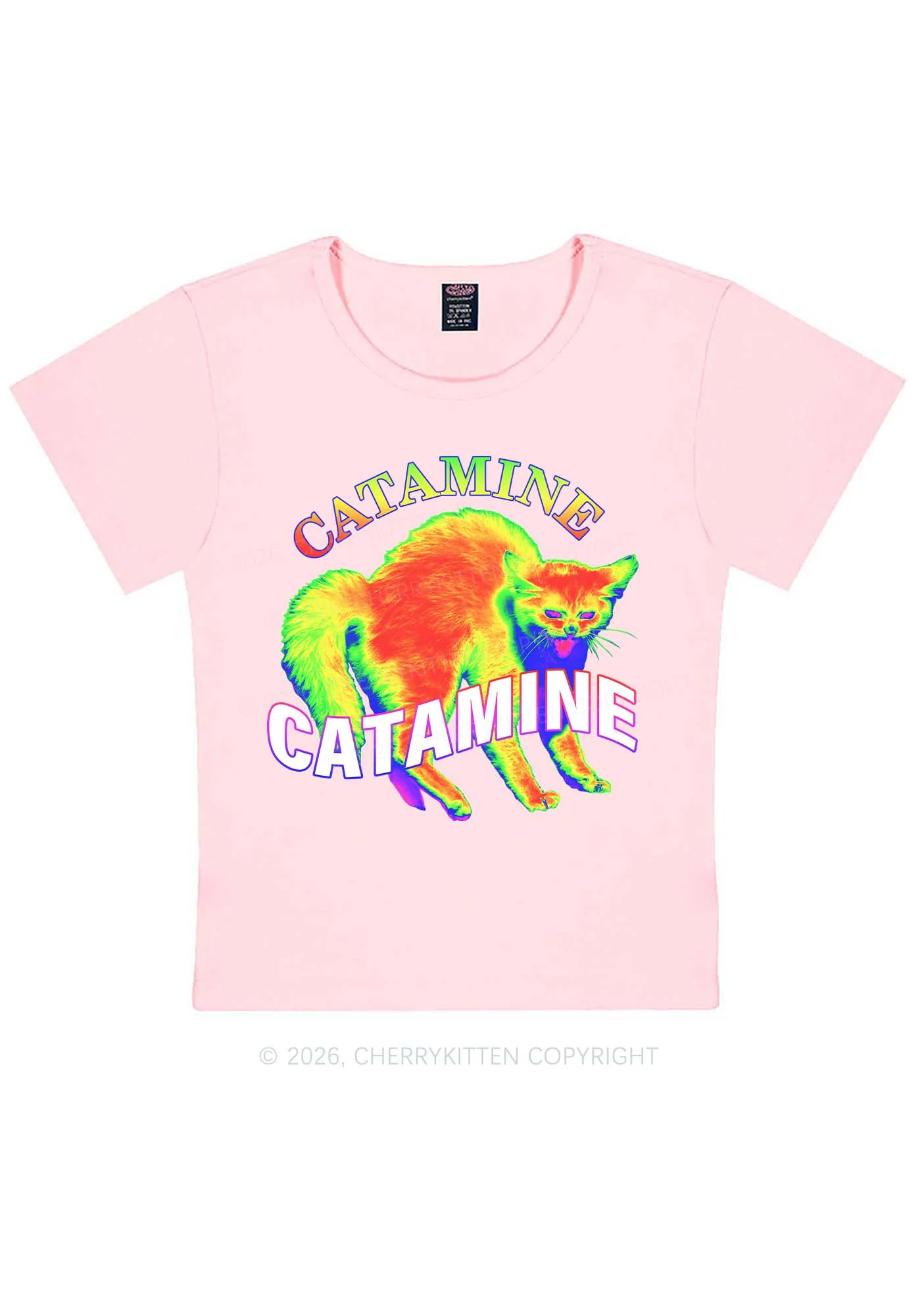 Thermal Cat Y2K Baby Tee Cherrykitten - Image 11