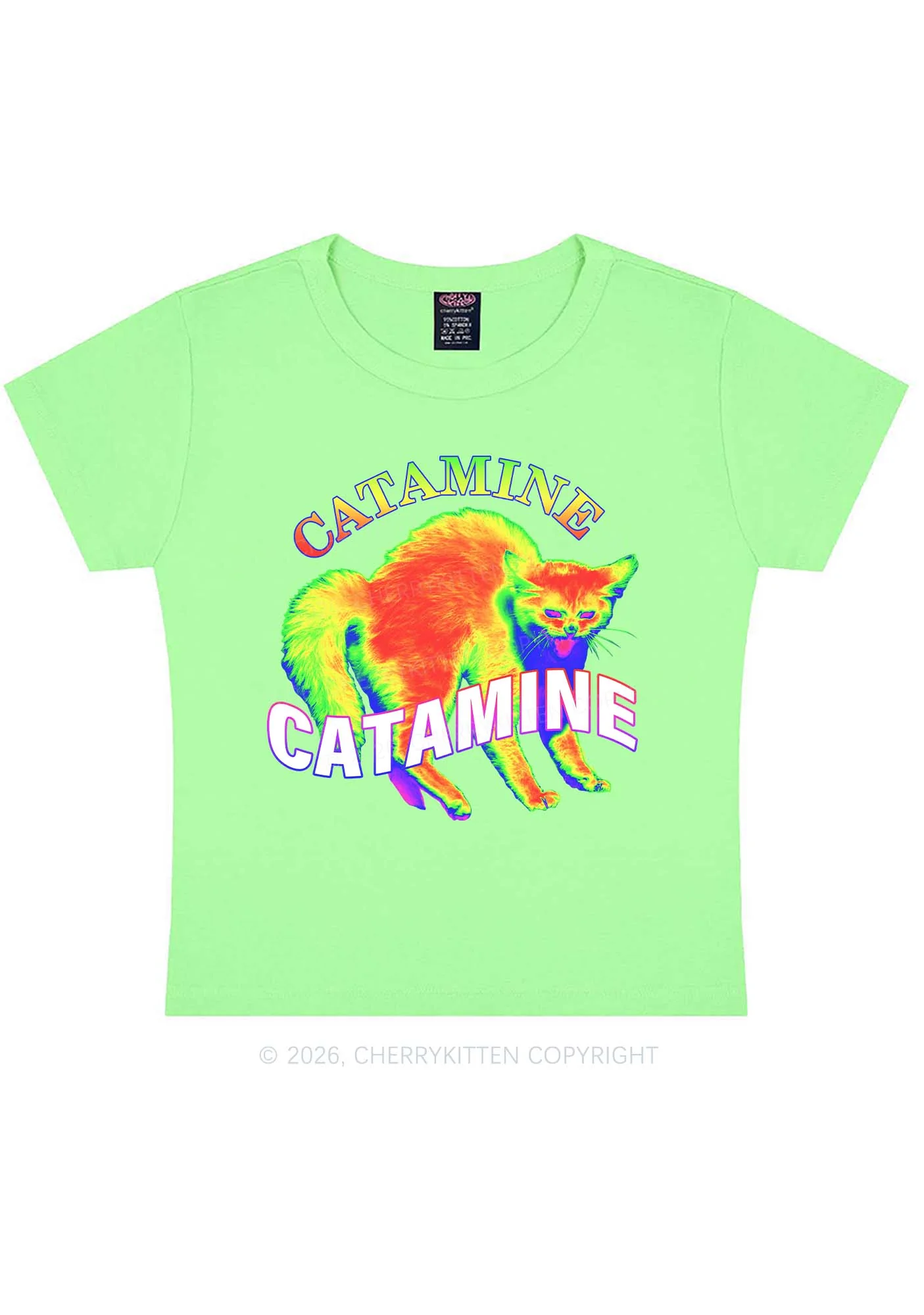 Thermal Cat Y2K Baby Tee Cherrykitten - Image 12