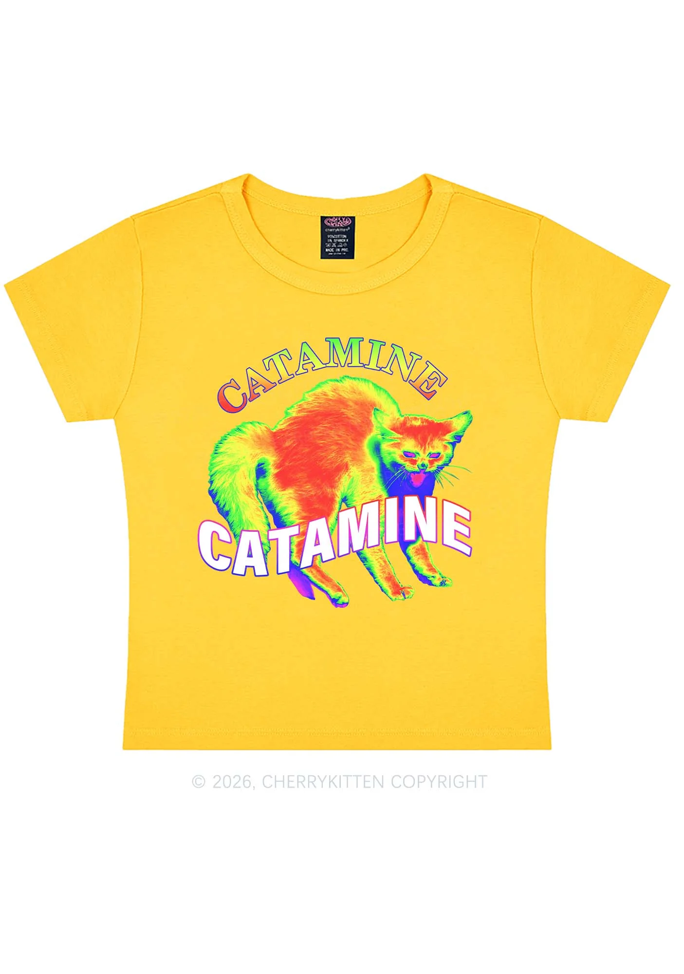 Thermal Cat Y2K Baby Tee Cherrykitten - Image 7