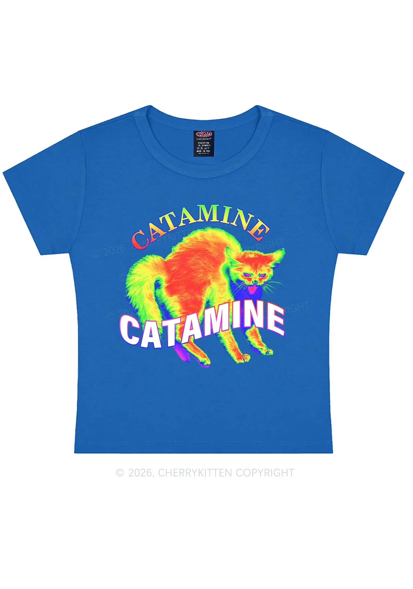 Thermal Cat Y2K Baby Tee Cherrykitten - Image 8