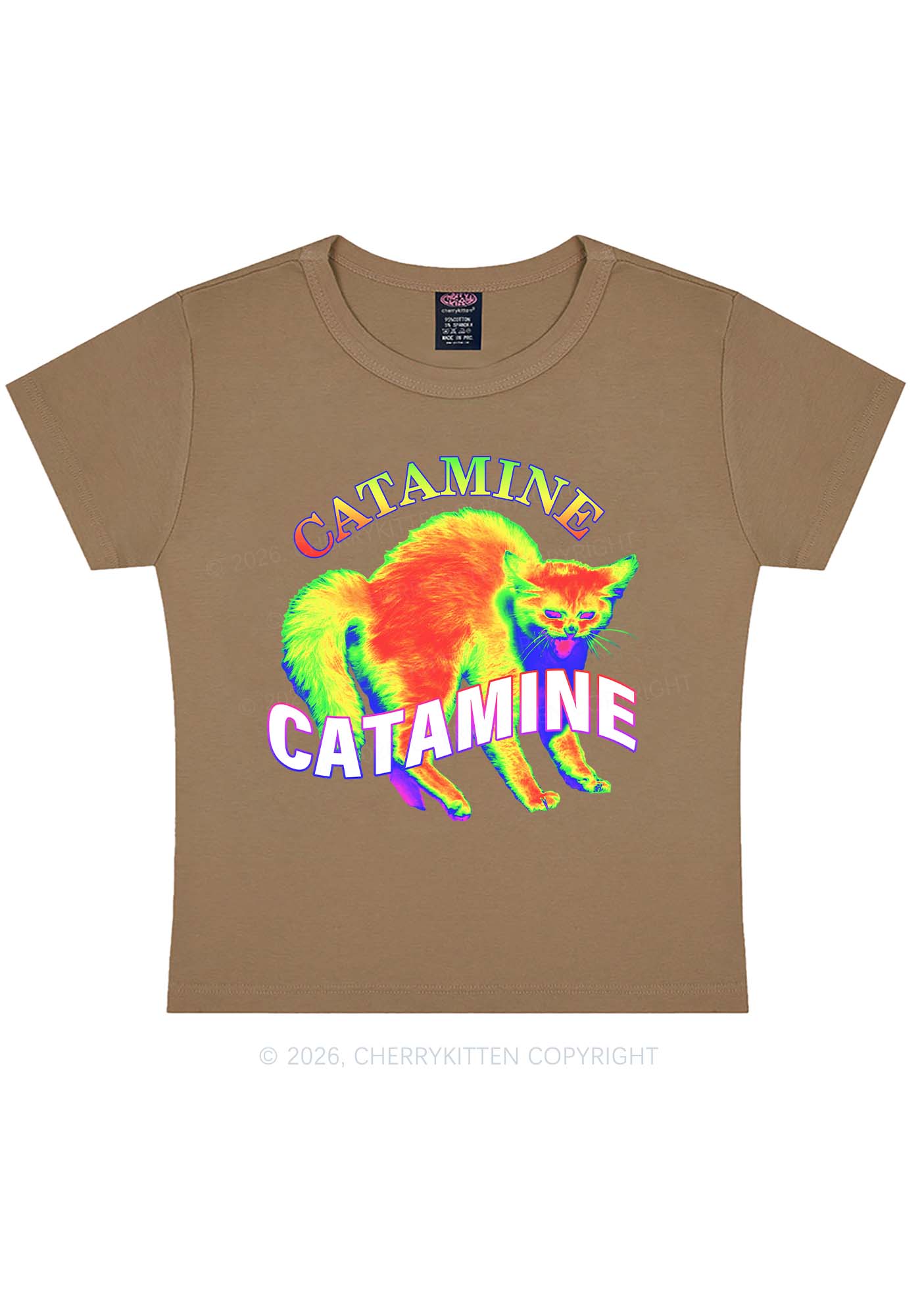 Thermal Cat Y2K Baby Tee Cherrykitten - Image 9