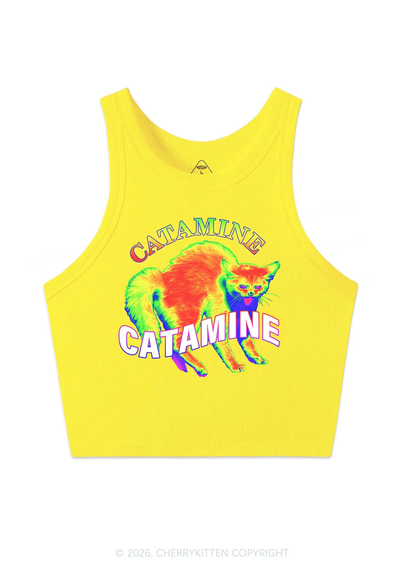 Thermal Cat Y2K Crop Tank Top Cherrykitten - Image 11