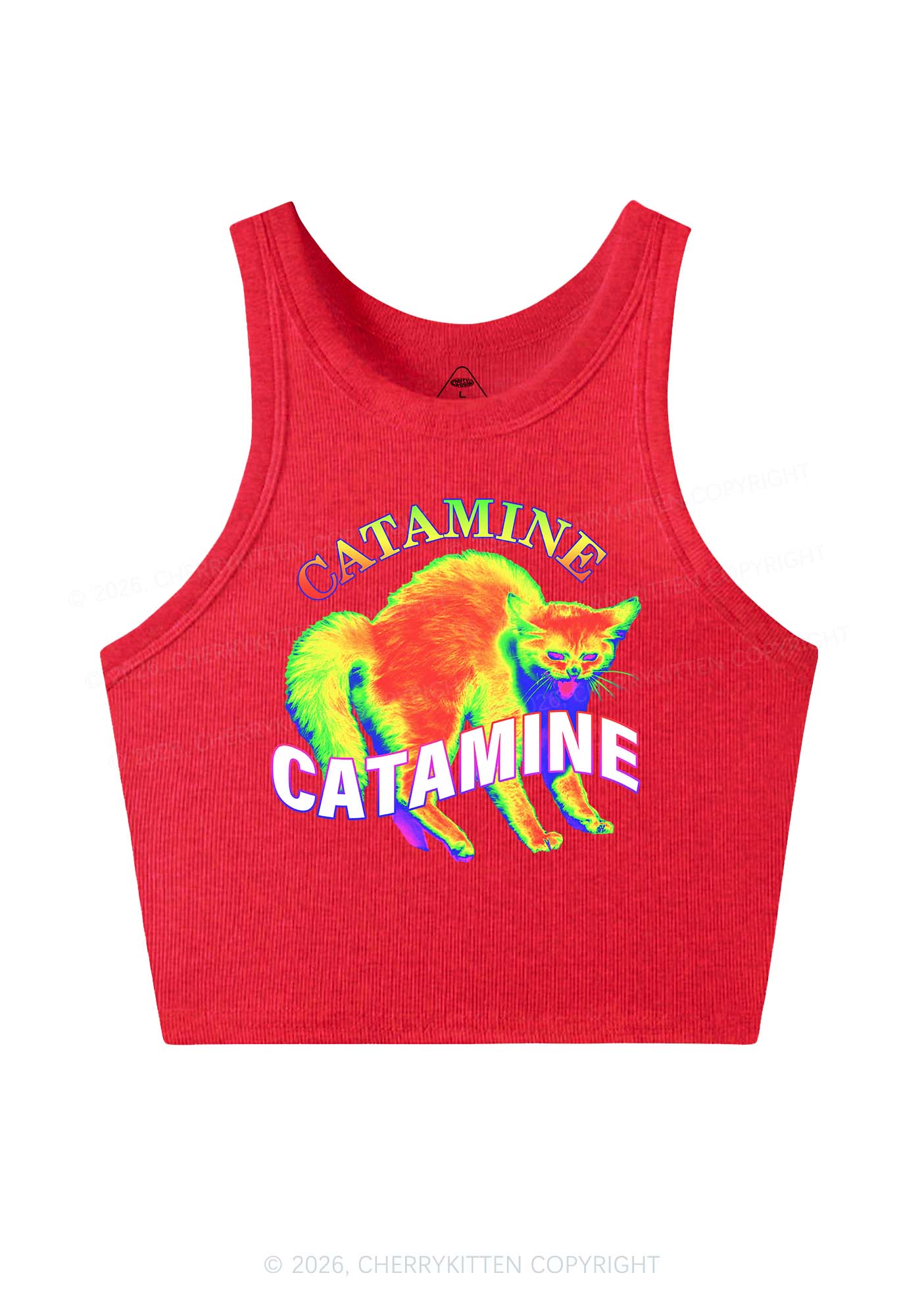 Thermal Cat Y2K Crop Tank Top Cherrykitten - Image 4