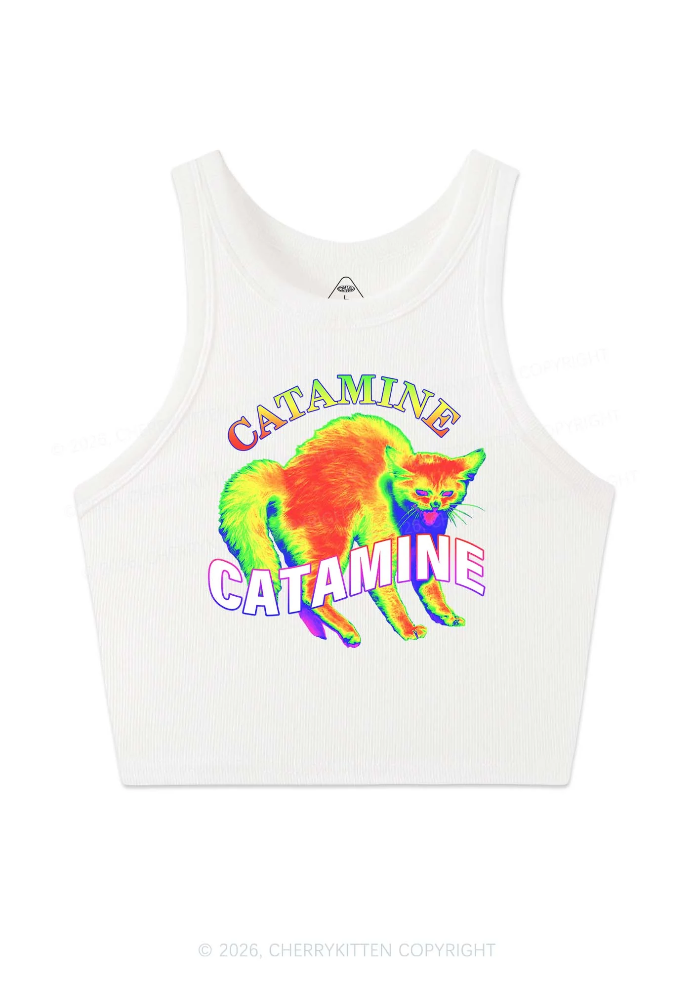 Thermal Cat Y2K Crop Tank Top Cherrykitten - Image 5