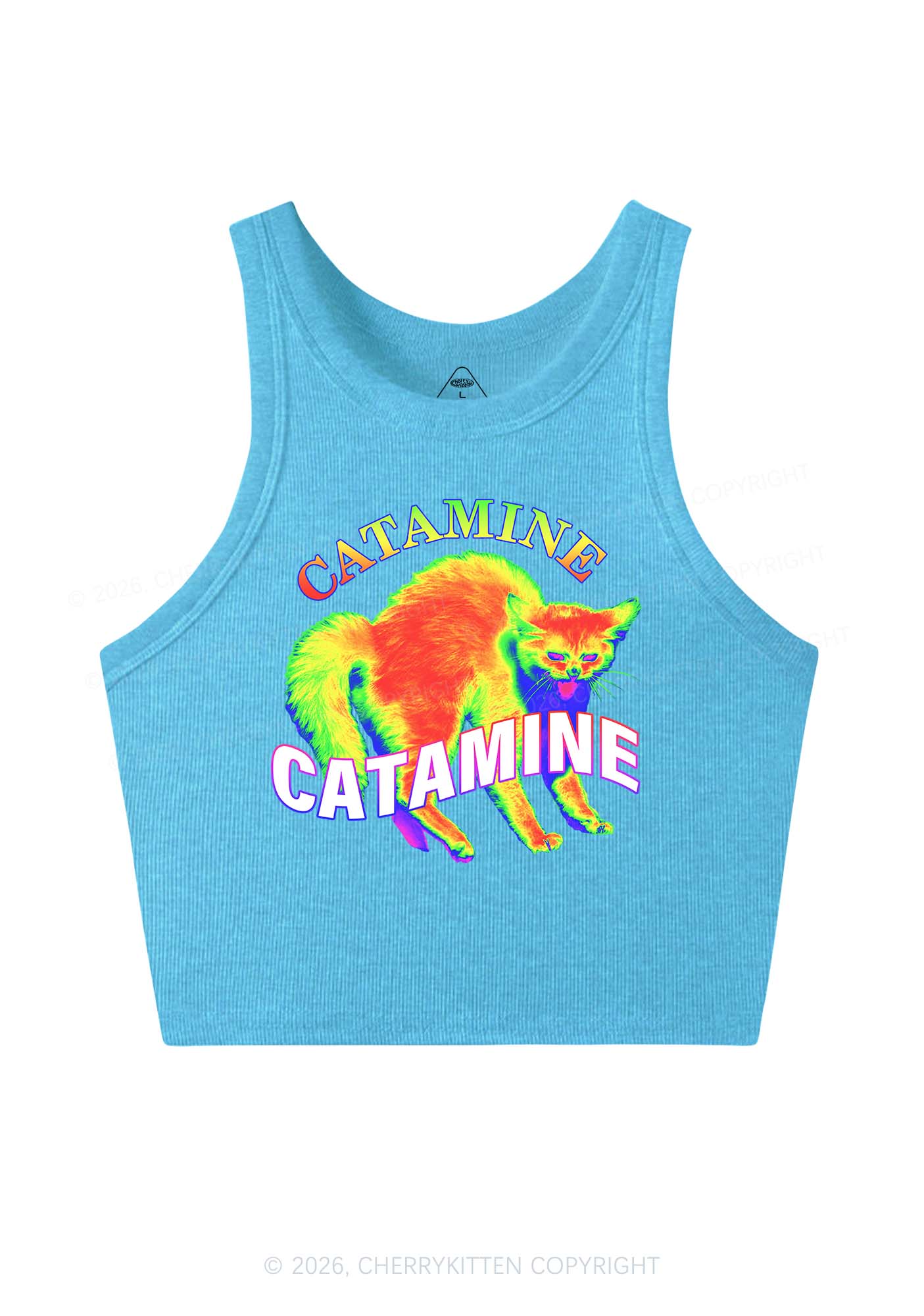Thermal Cat Y2K Crop Tank Top Cherrykitten - Image 6