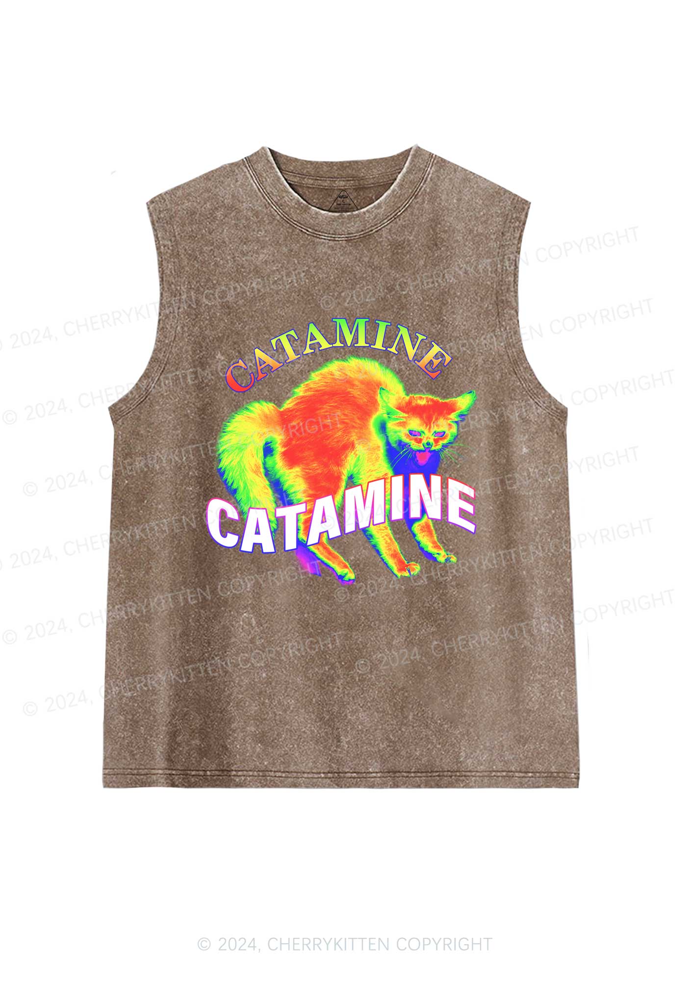 Thermal Cat Y2K Washed Tank Cherrykitten - Image 6