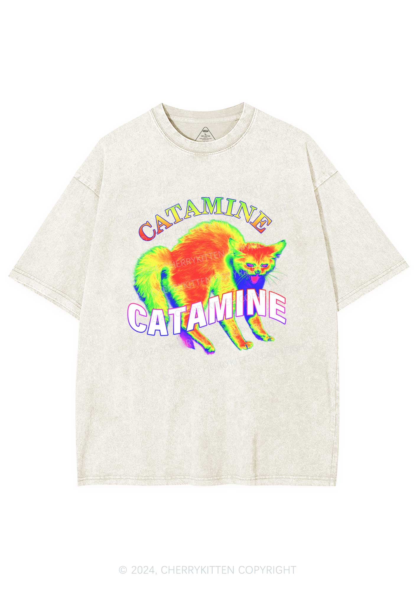 Thermal Cat Y2K Washed Tee Cherrykitten - Image 5