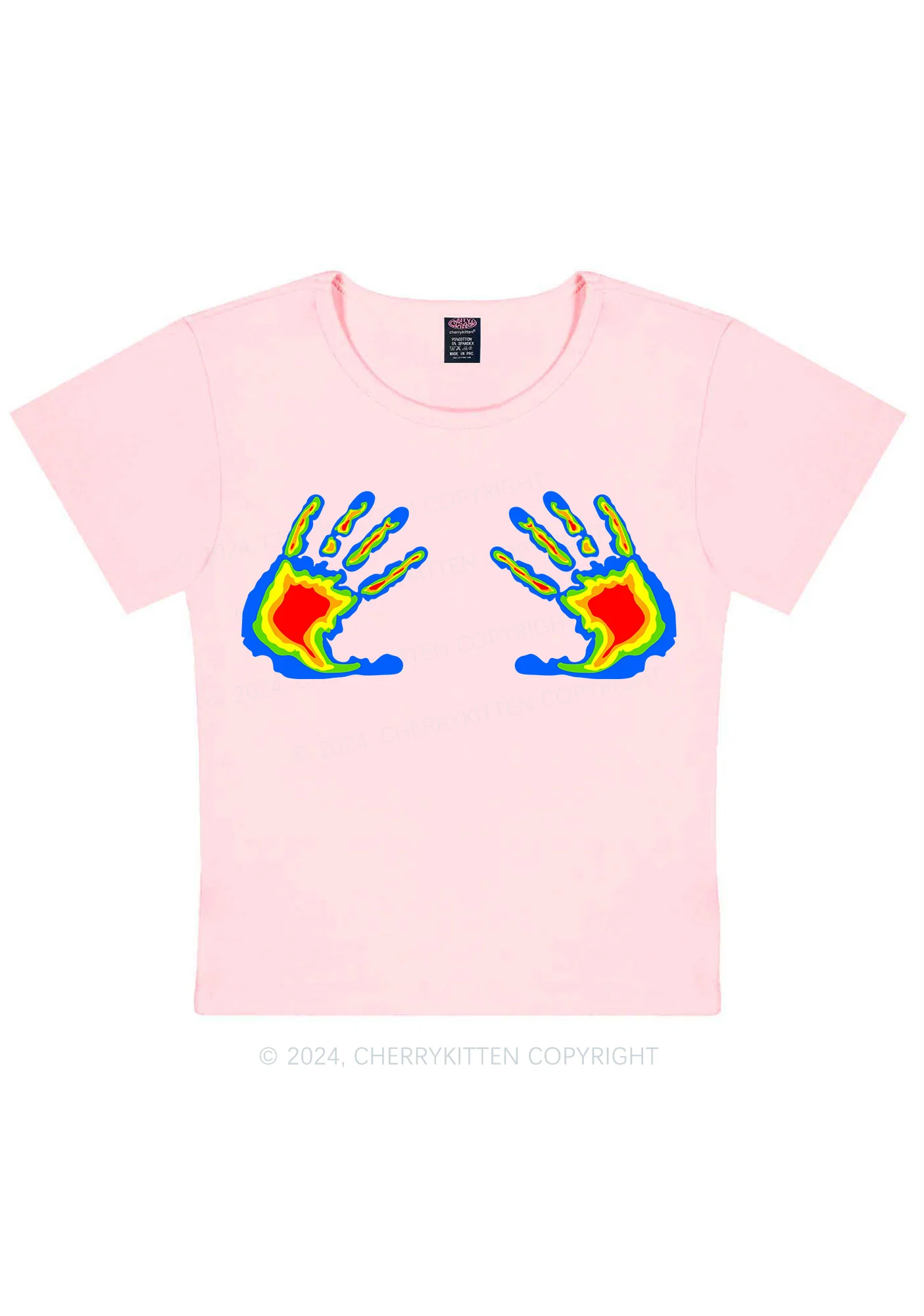 Thermal Hands Y2k Baby Tee - Image 11