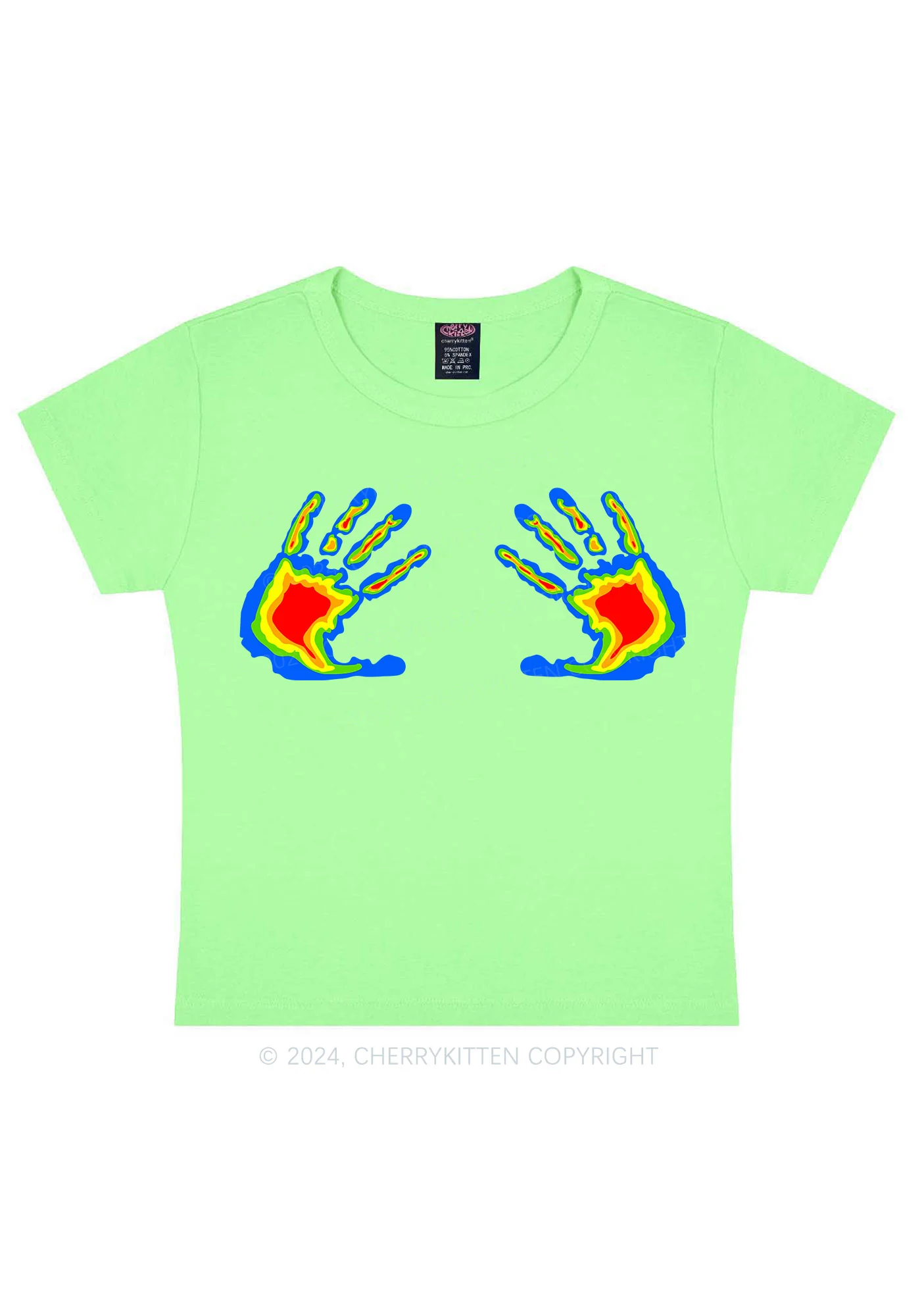 Thermal Hands Y2k Baby Tee - Image 12