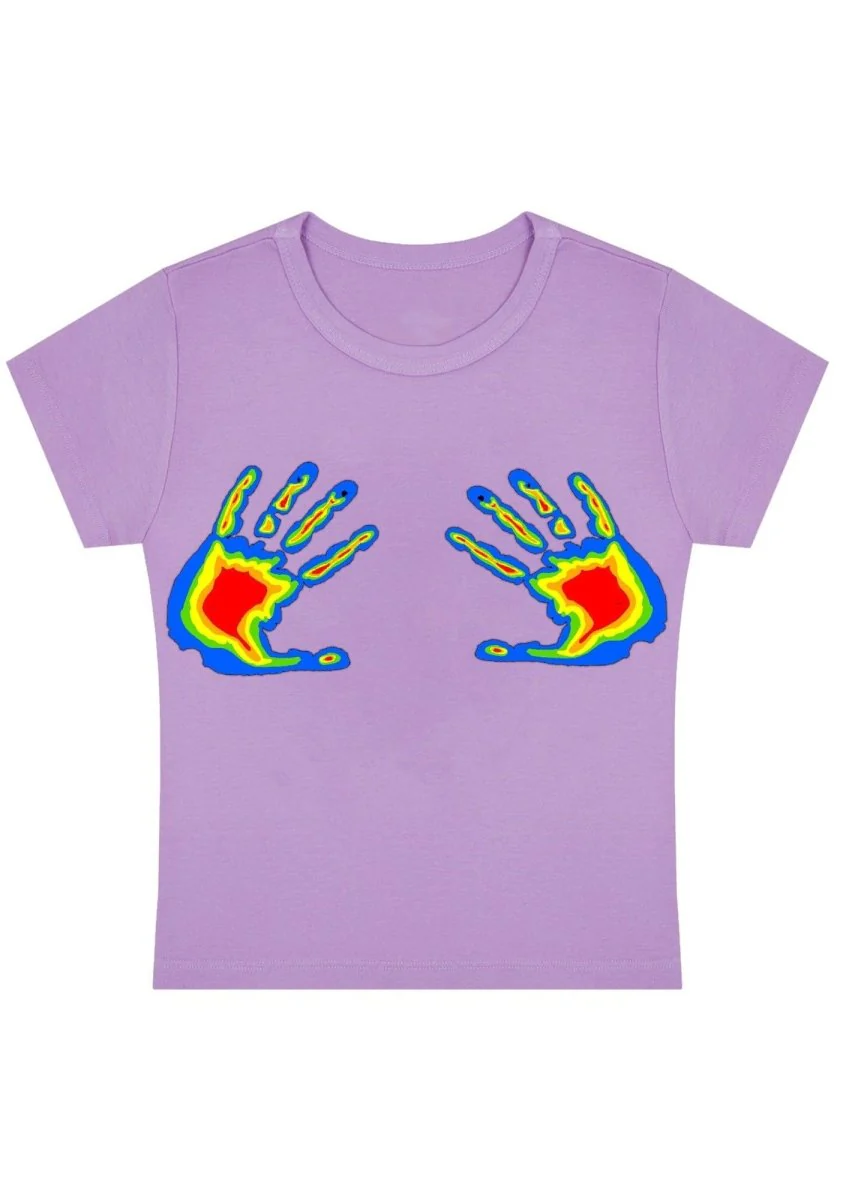 Thermal Hands Y2k Baby Tee - Image 4