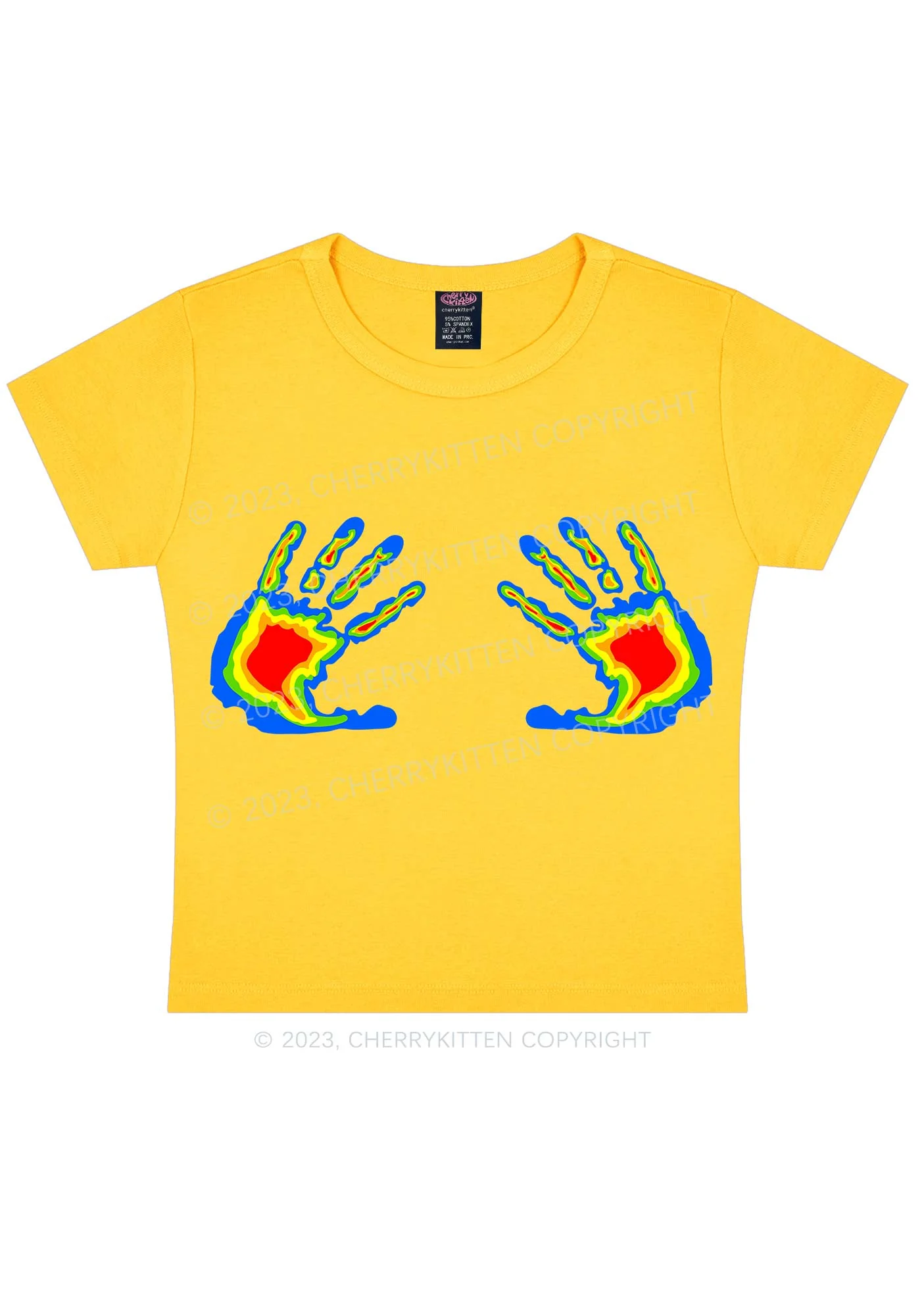 Thermal Hands Y2k Baby Tee - Image 7