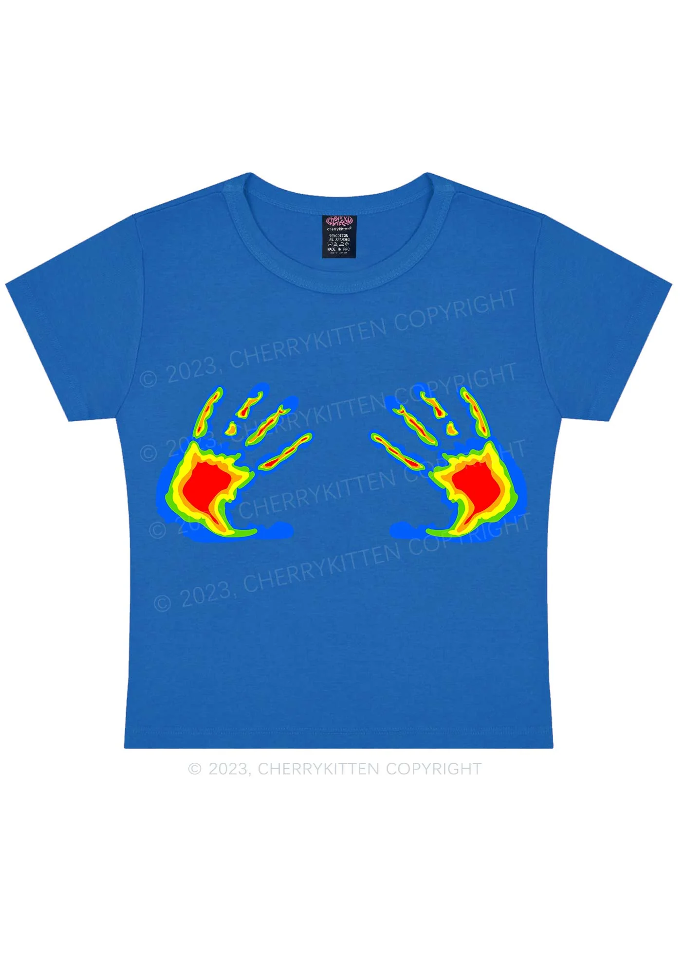 Thermal Hands Y2k Baby Tee - Image 8