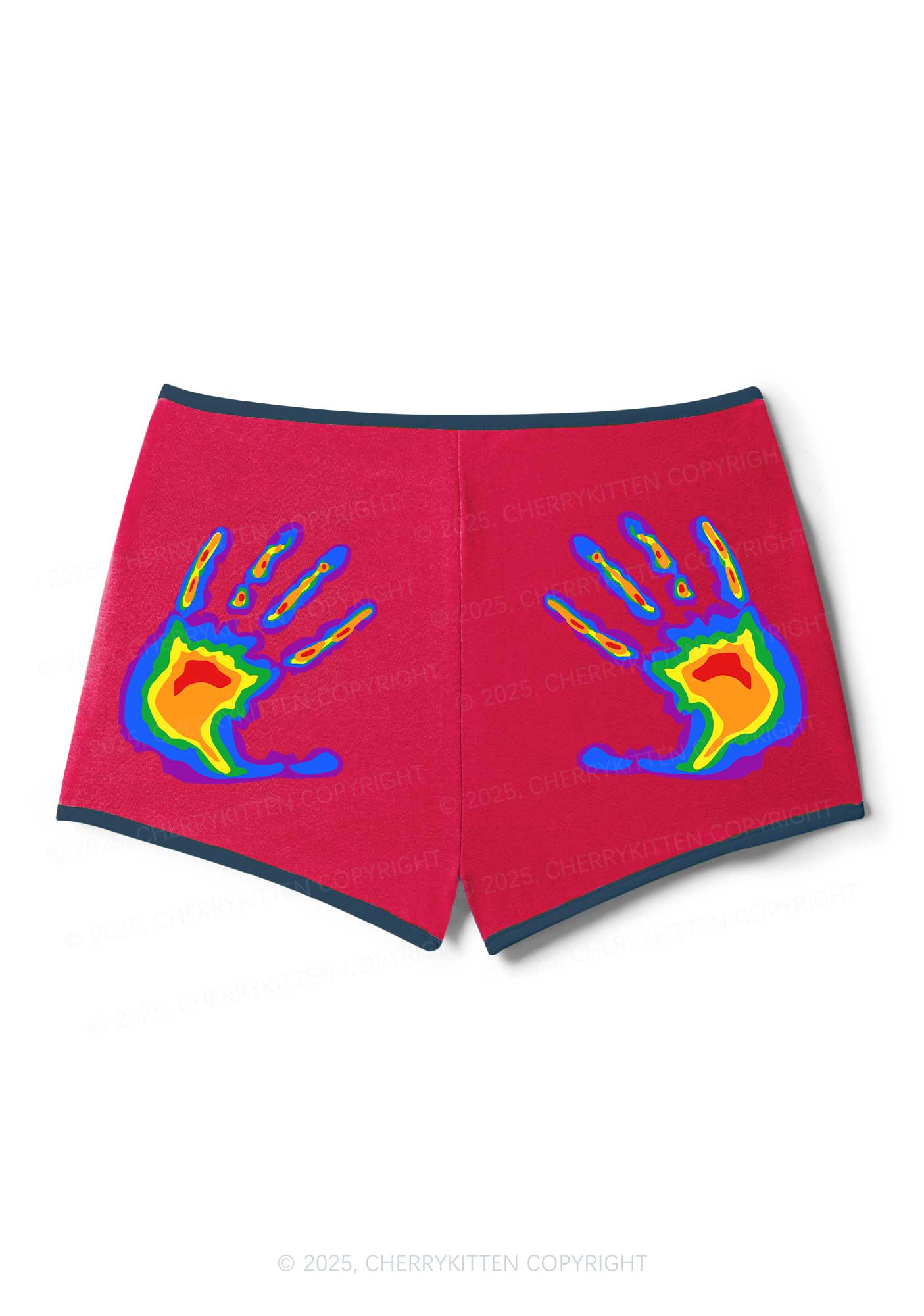 Thermal Hands Pride Y2K Booty Shorts Cherrykitten - Image 3