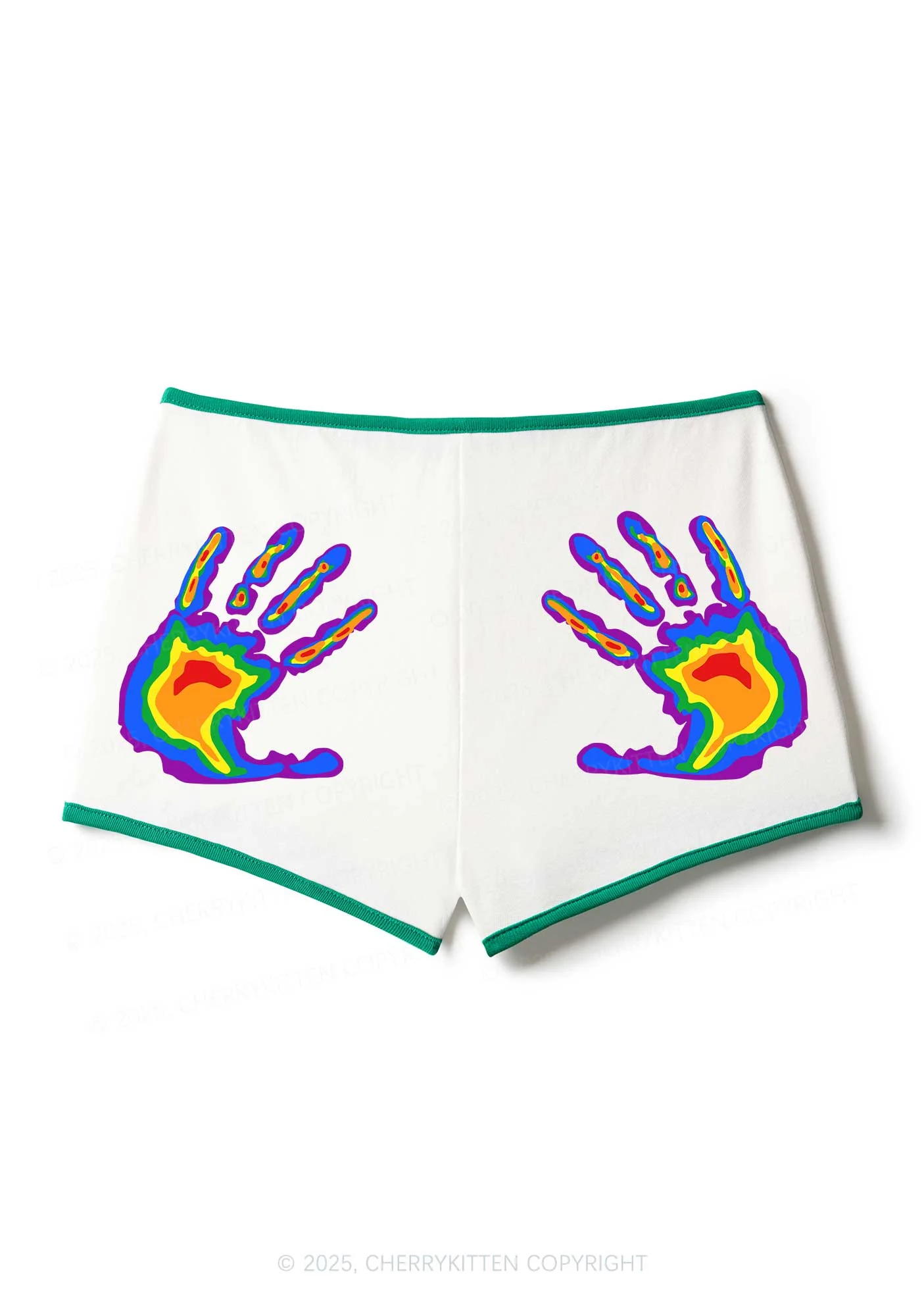 Thermal Hands Pride Y2K Booty Shorts Cherrykitten - Image 4