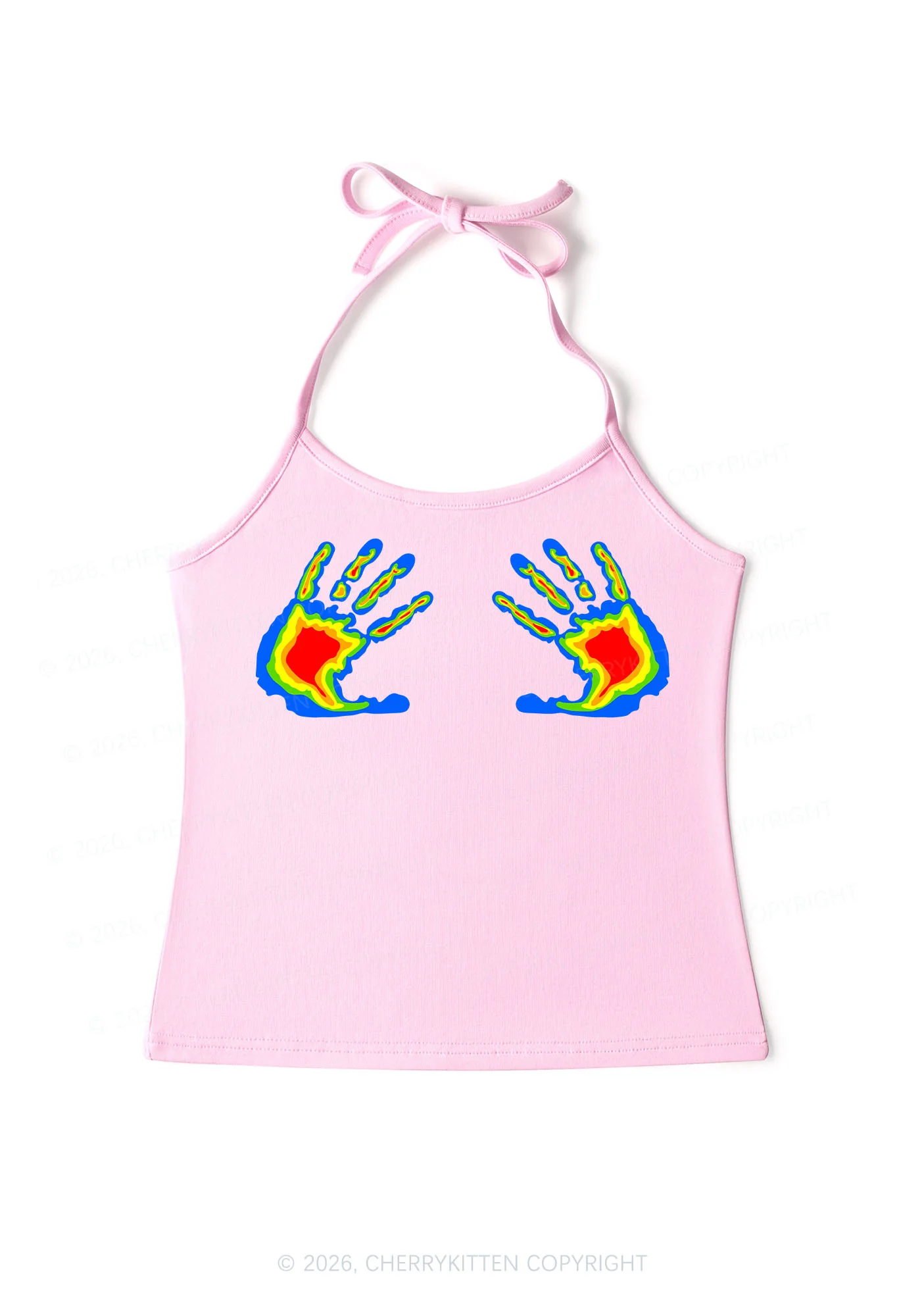 Thermal Hands Y2K Halter Neck Cami Cherrykitten - Image 4