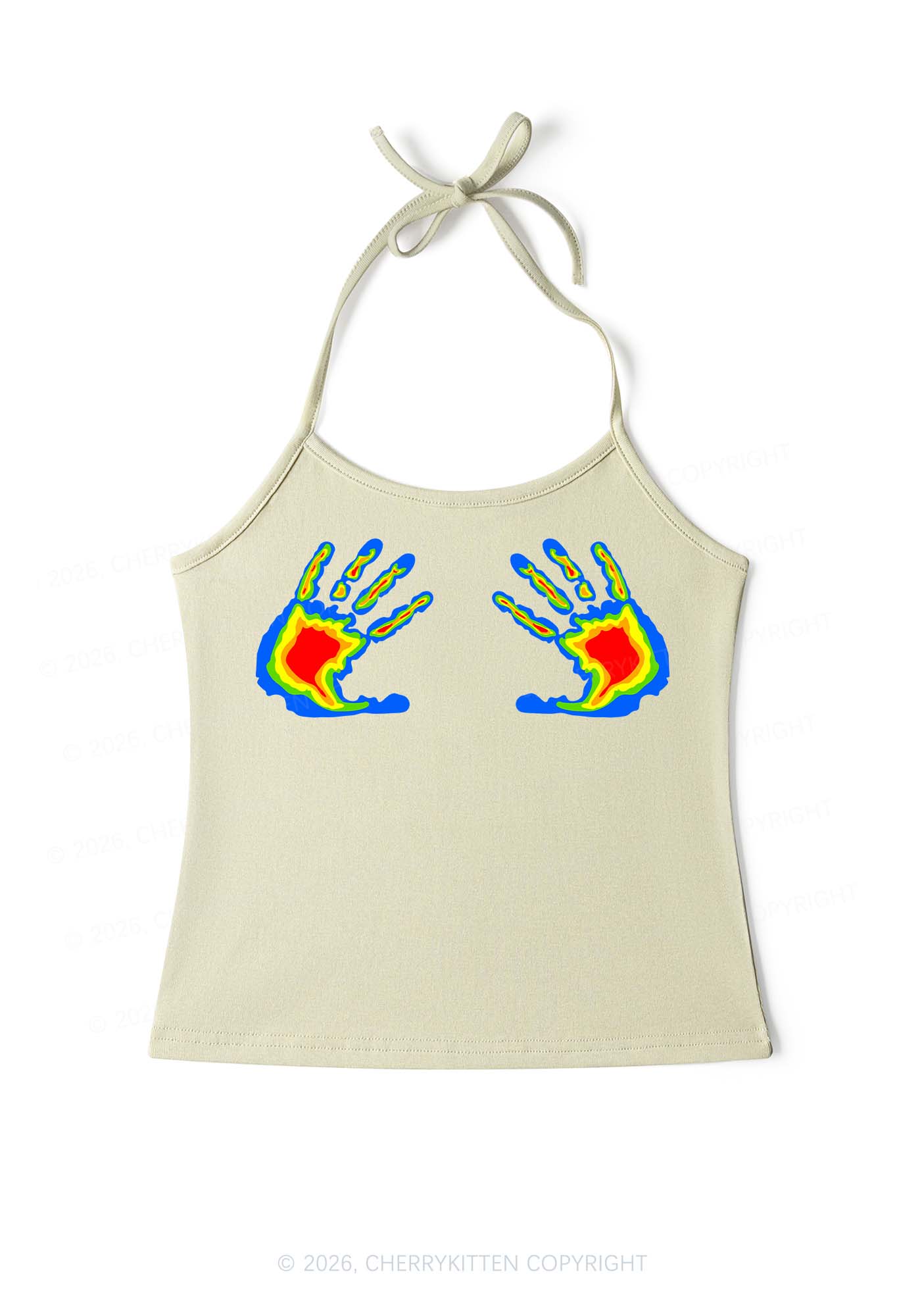 Thermal Hands Y2K Halter Neck Cami Cherrykitten - Image 9