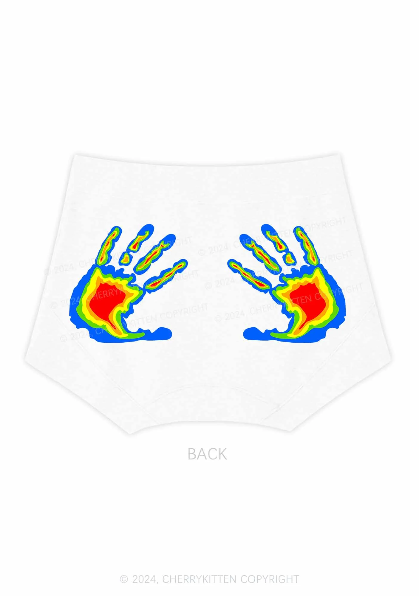 Thermal Hands Y2K Mid Rise Waist Boyshort Cherrykitten - Image 4