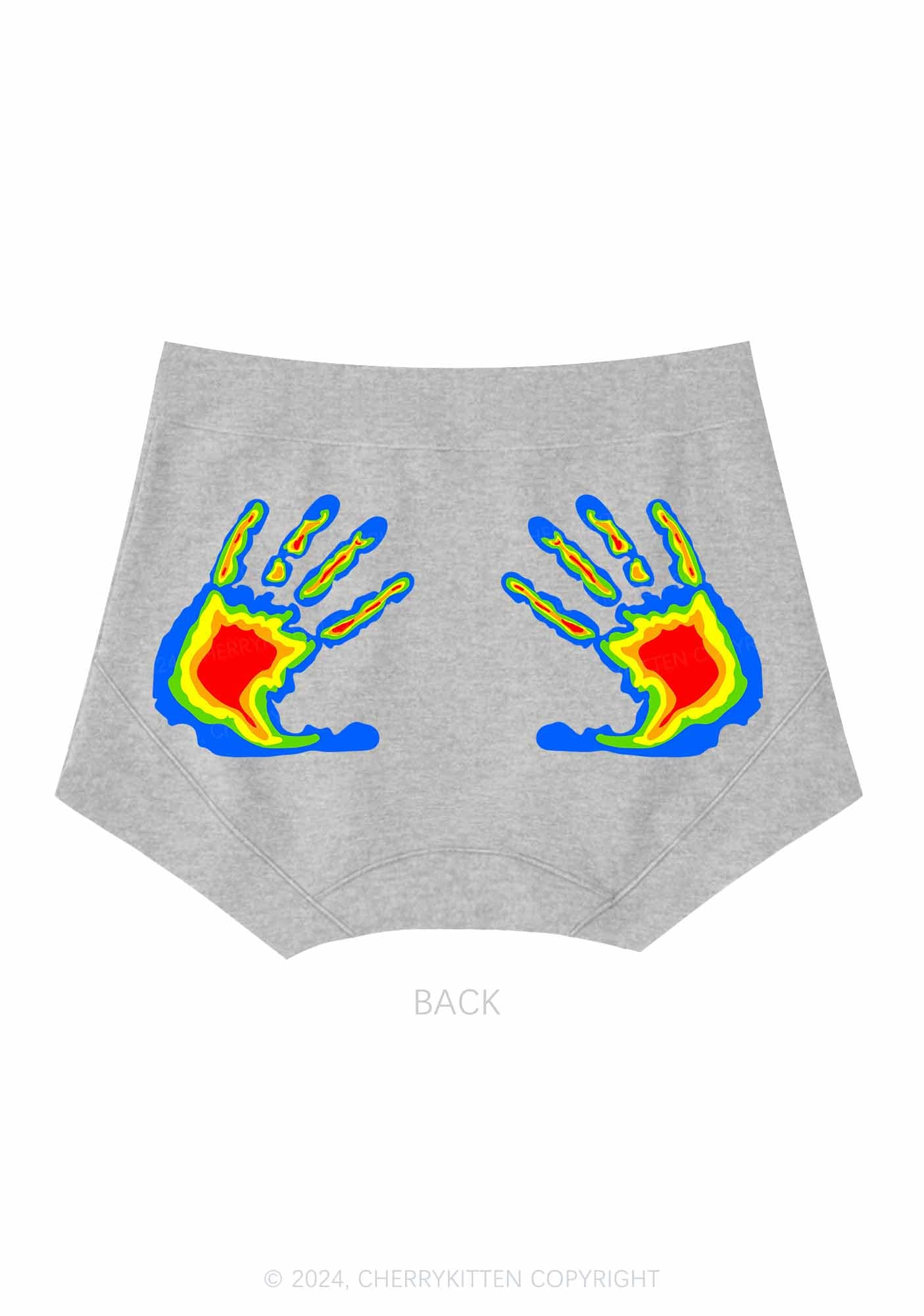 Thermal Hands Y2K Mid Rise Waist Boyshort Cherrykitten - Image 5