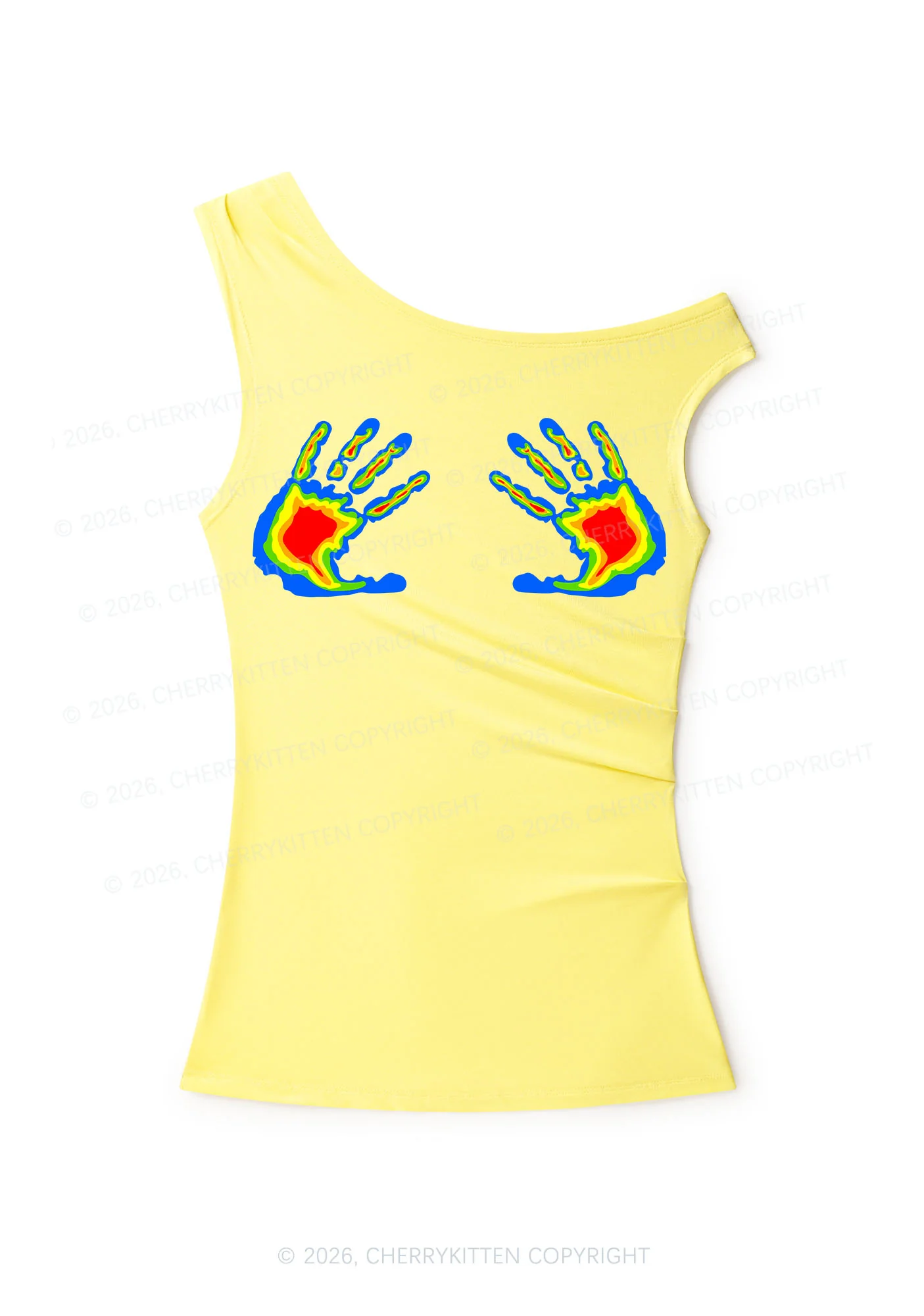 Thermal Hands Y2K Off Shoulder Tank Top Cherrykitten - Image 4