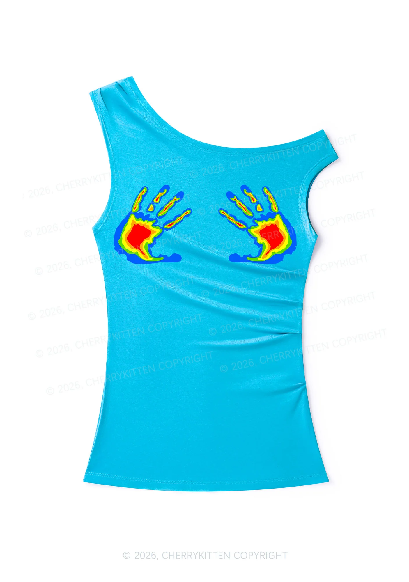 Thermal Hands Y2K Off Shoulder Tank Top Cherrykitten - Image 7