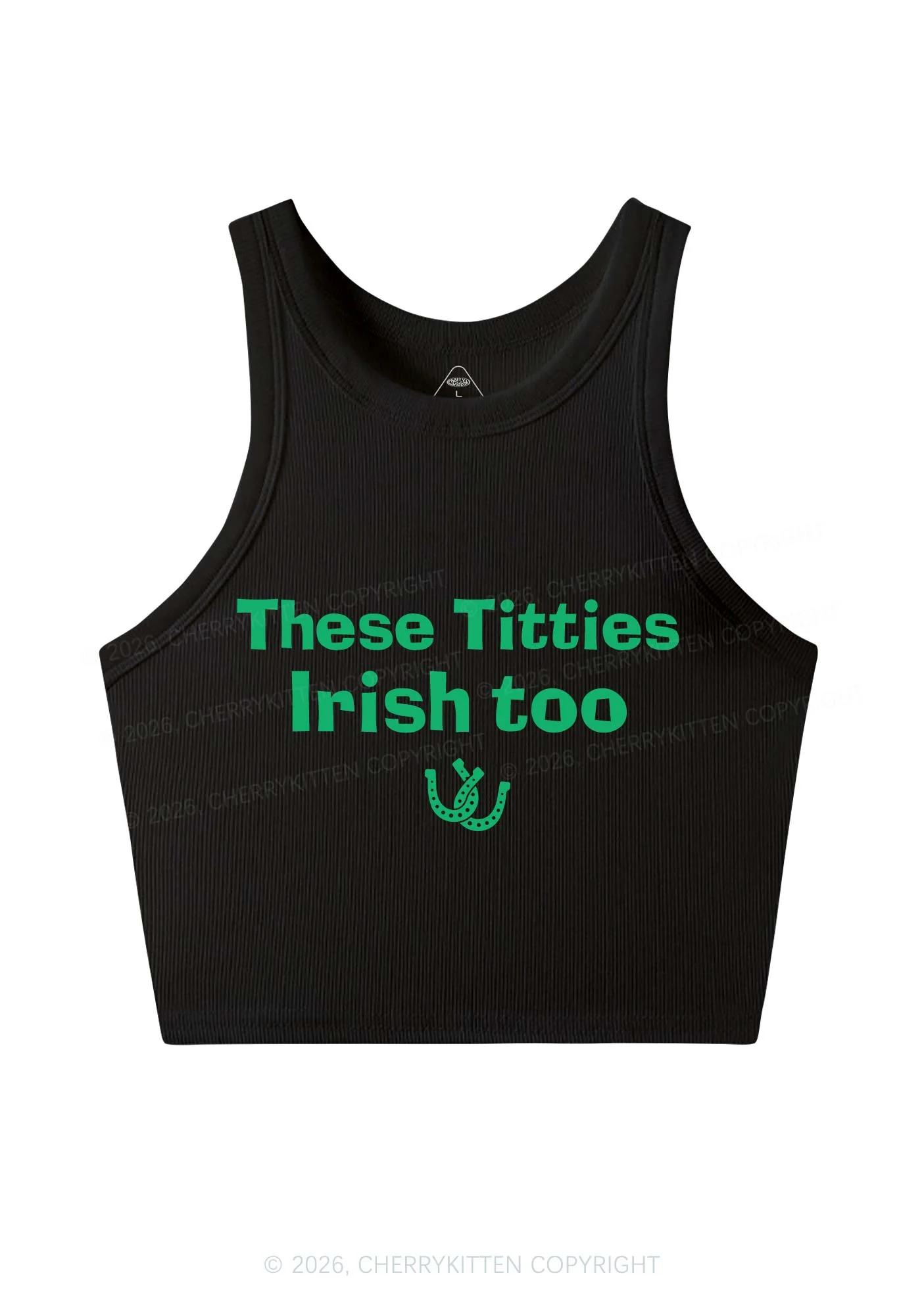 These Txtties Irish Too St Patricks Y2K Crop Tank Top Cherrykitten - Image 3