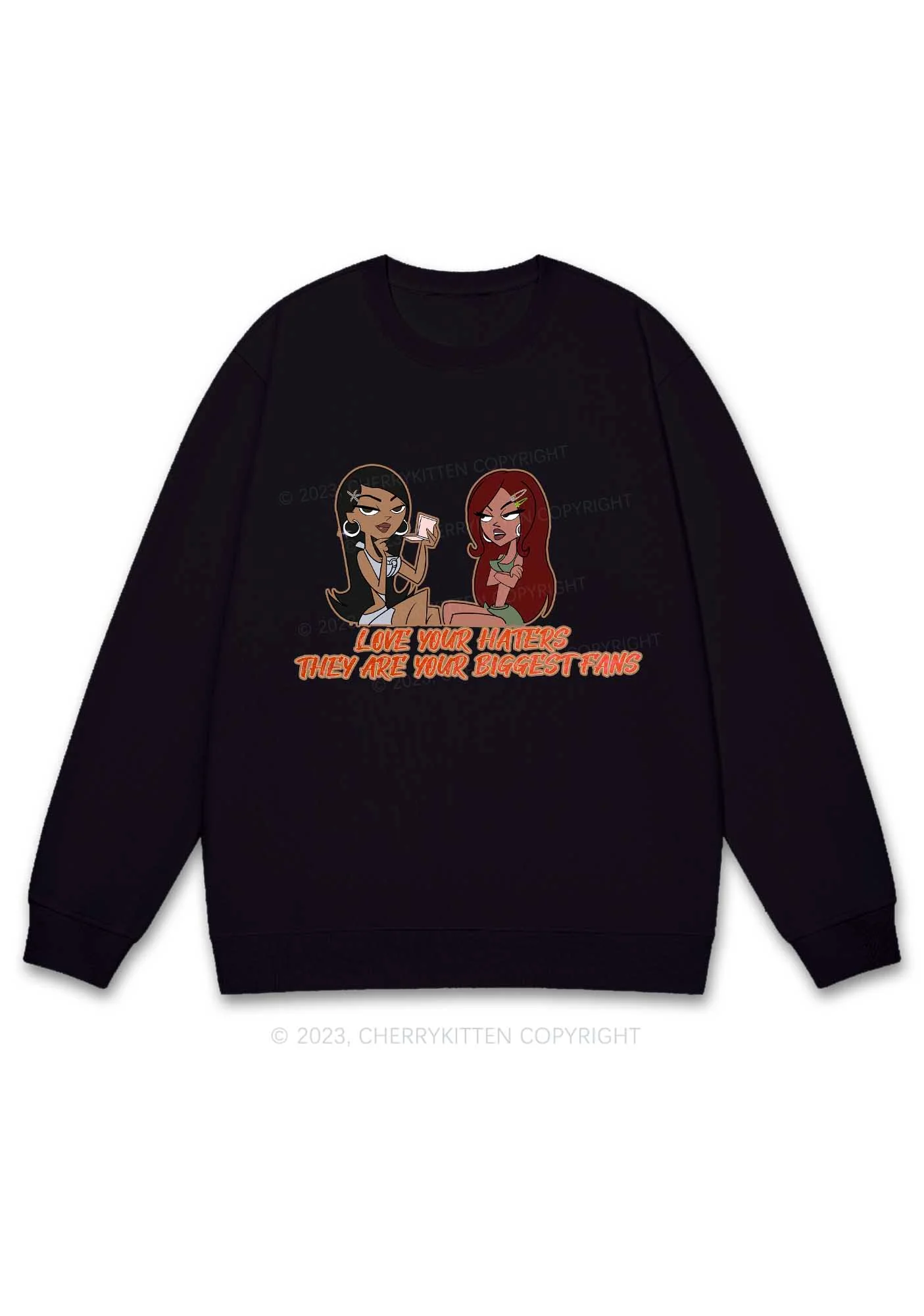 They Are Your Biggest Fans Y2K Sweatshirt Cherrykitten - Image 3