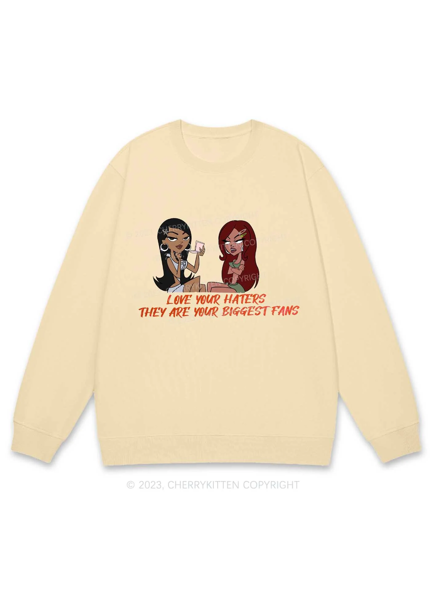 They Are Your Biggest Fans Y2K Sweatshirt Cherrykitten - Image 4