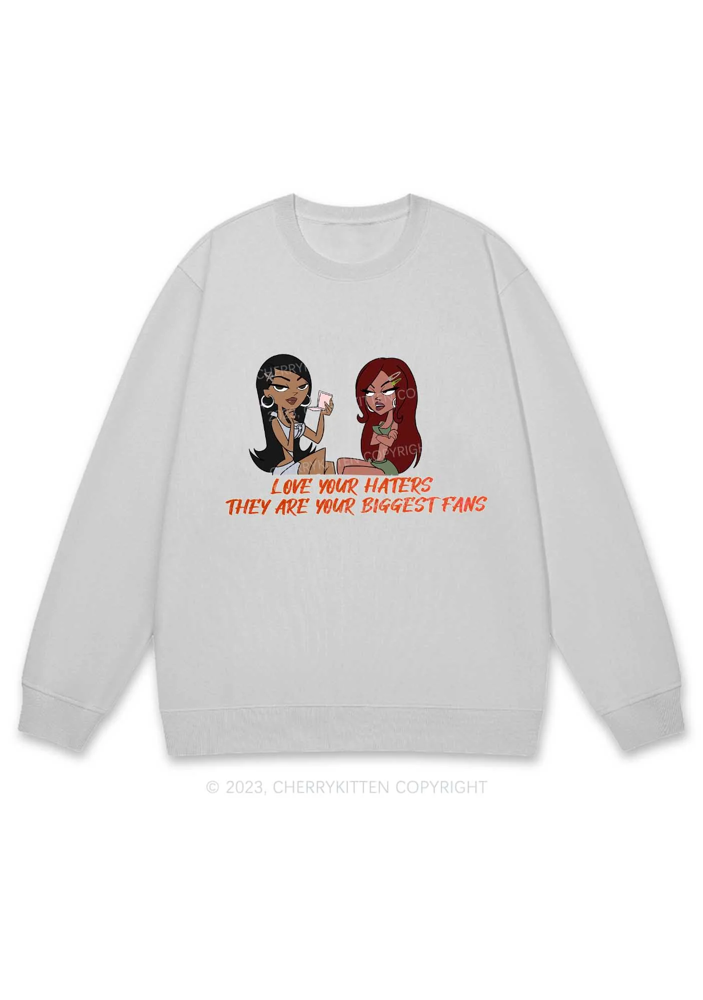 They Are Your Biggest Fans Y2K Sweatshirt Cherrykitten - Image 6