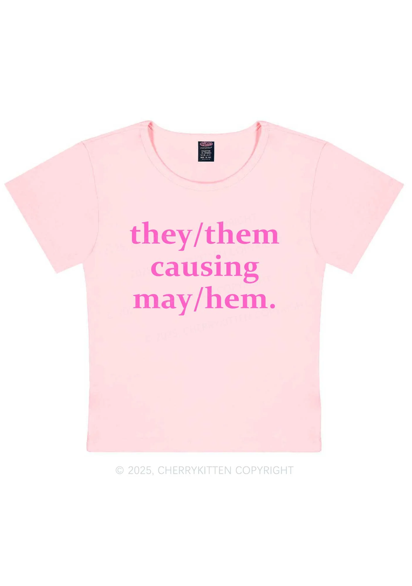They Causing May Pride Y2K Baby Tee Cherrykitten - Image 10