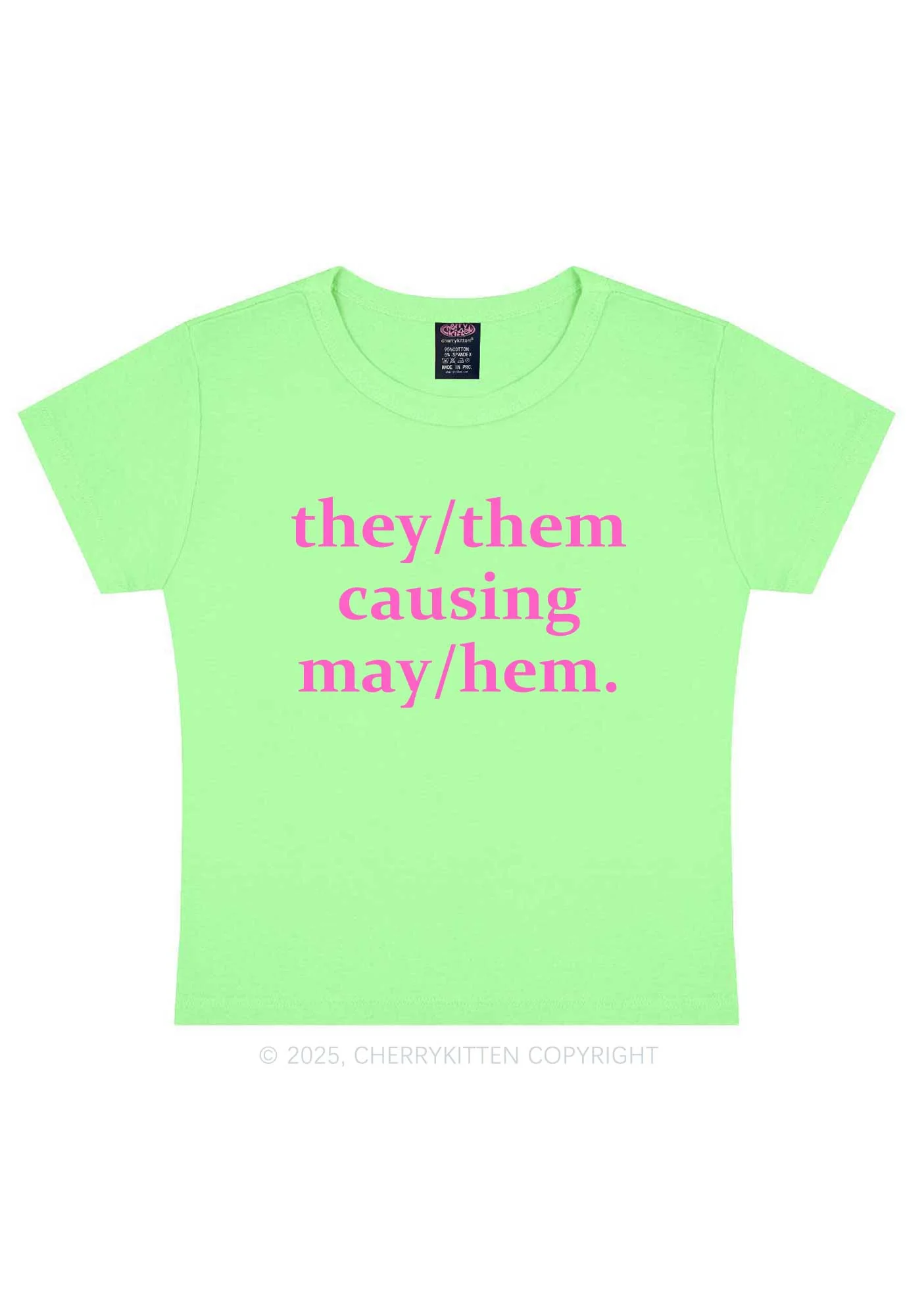 They Causing May Pride Y2K Baby Tee Cherrykitten - Image 11