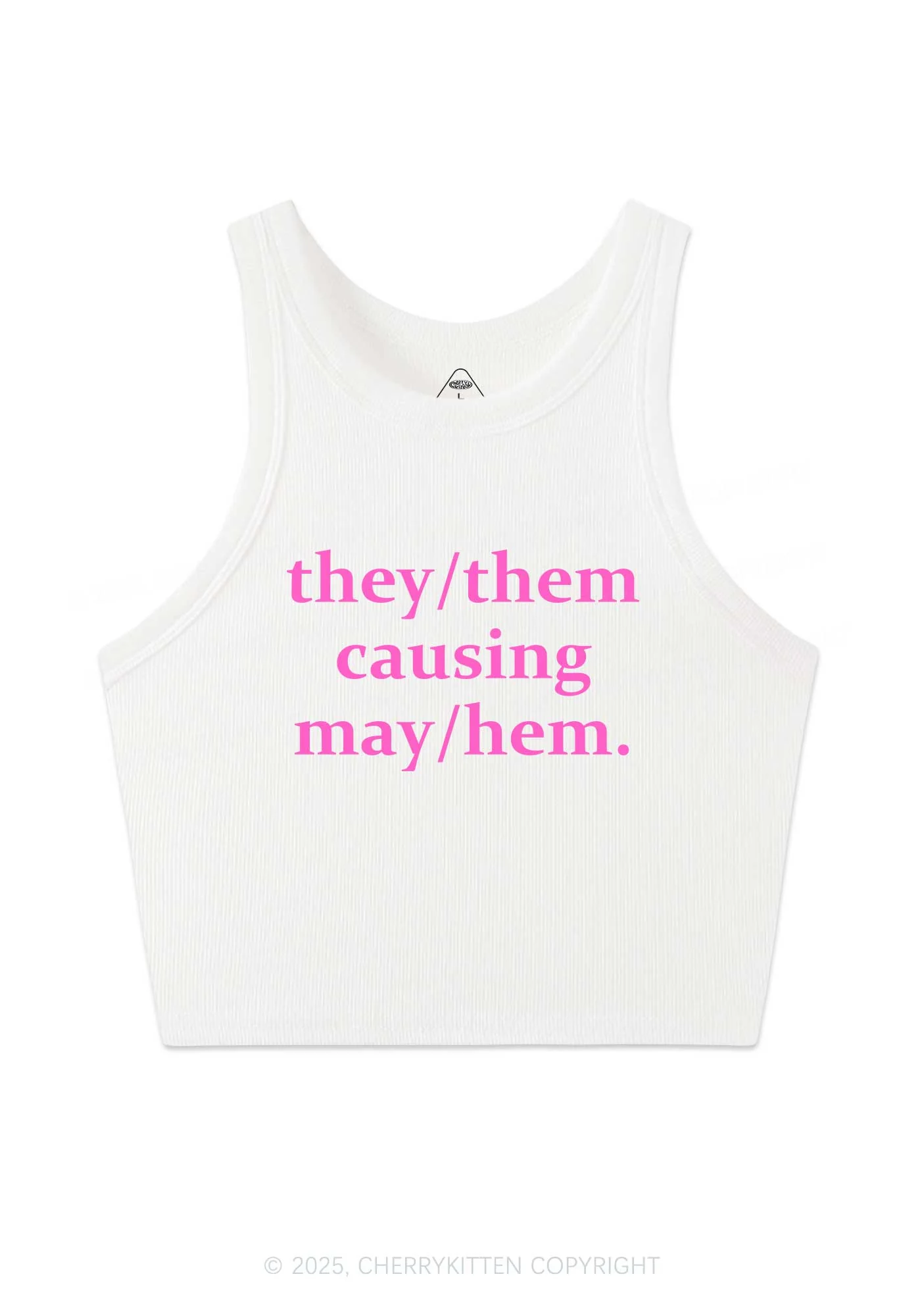 They Causing May Pride Y2K Crop Tank Top Cherrykitten - Image 3
