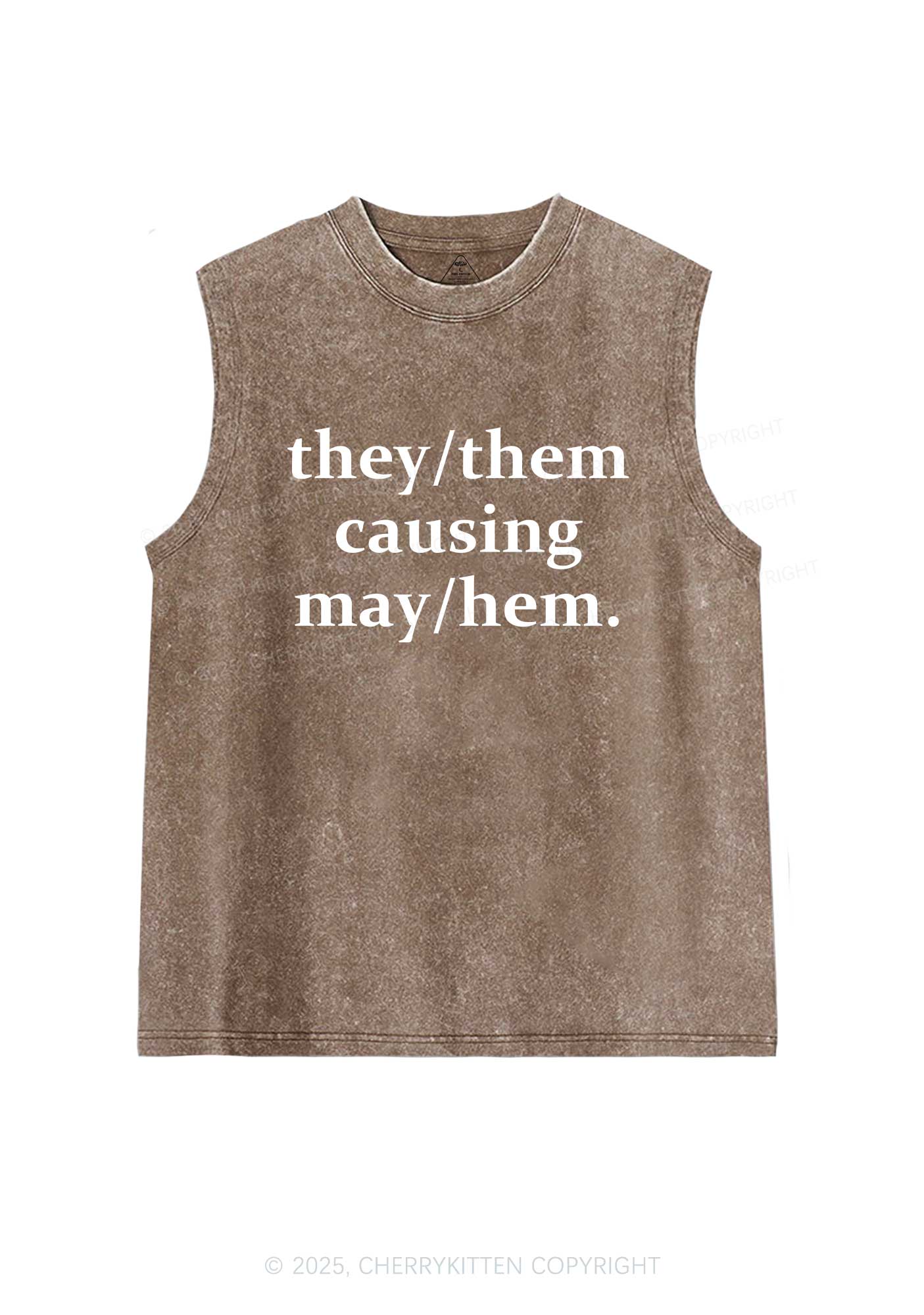 They Causing May Pride Y2K Washed Muscle Tank Cherrykitten - Image 7