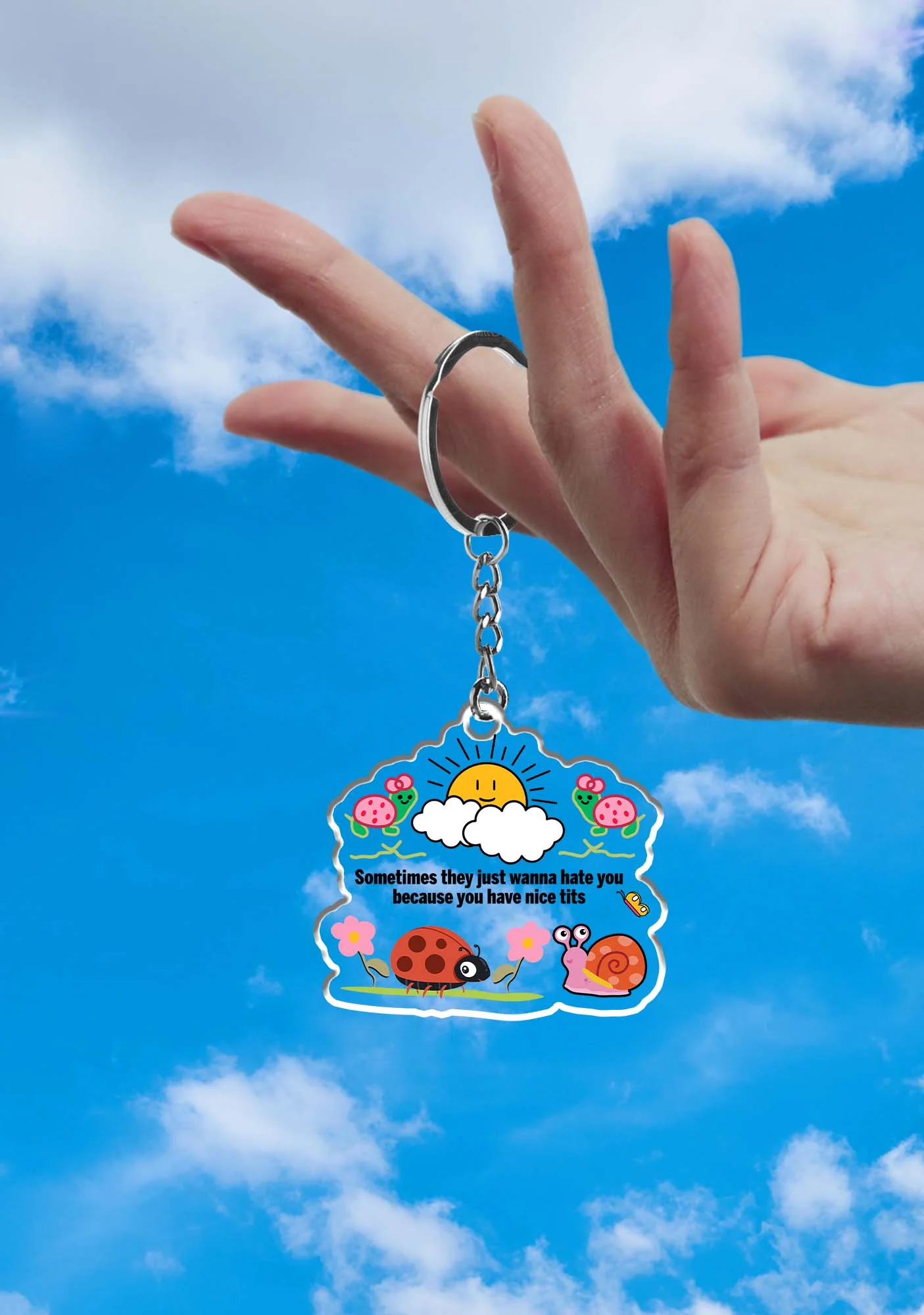 They Just Hate You 1Pc Y2K Keychain Cherrykitten - Image 2