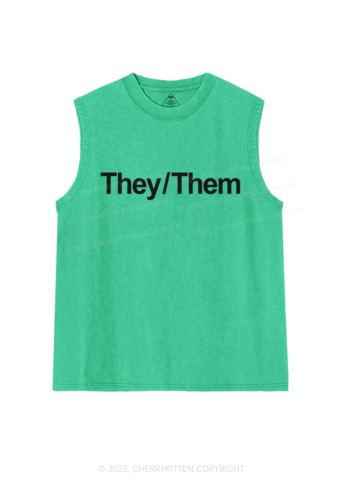 They Or Them Pride Y2K Washed Muscle Tank Cherrykitten - Image 7
