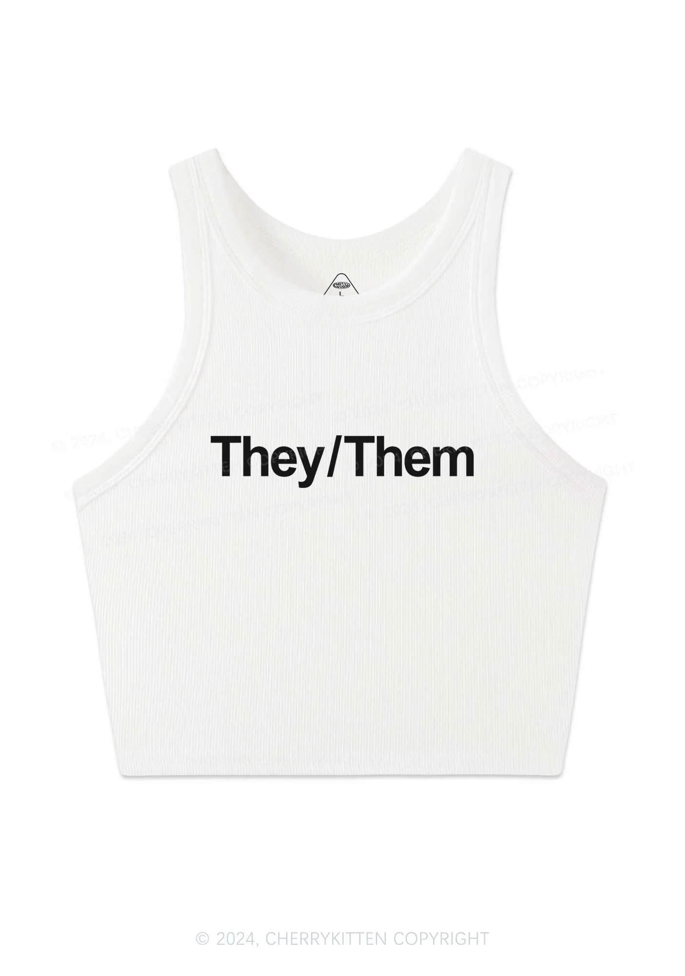 They Or Them Y2K Crop Tank Top Cherrykitten - Image 3