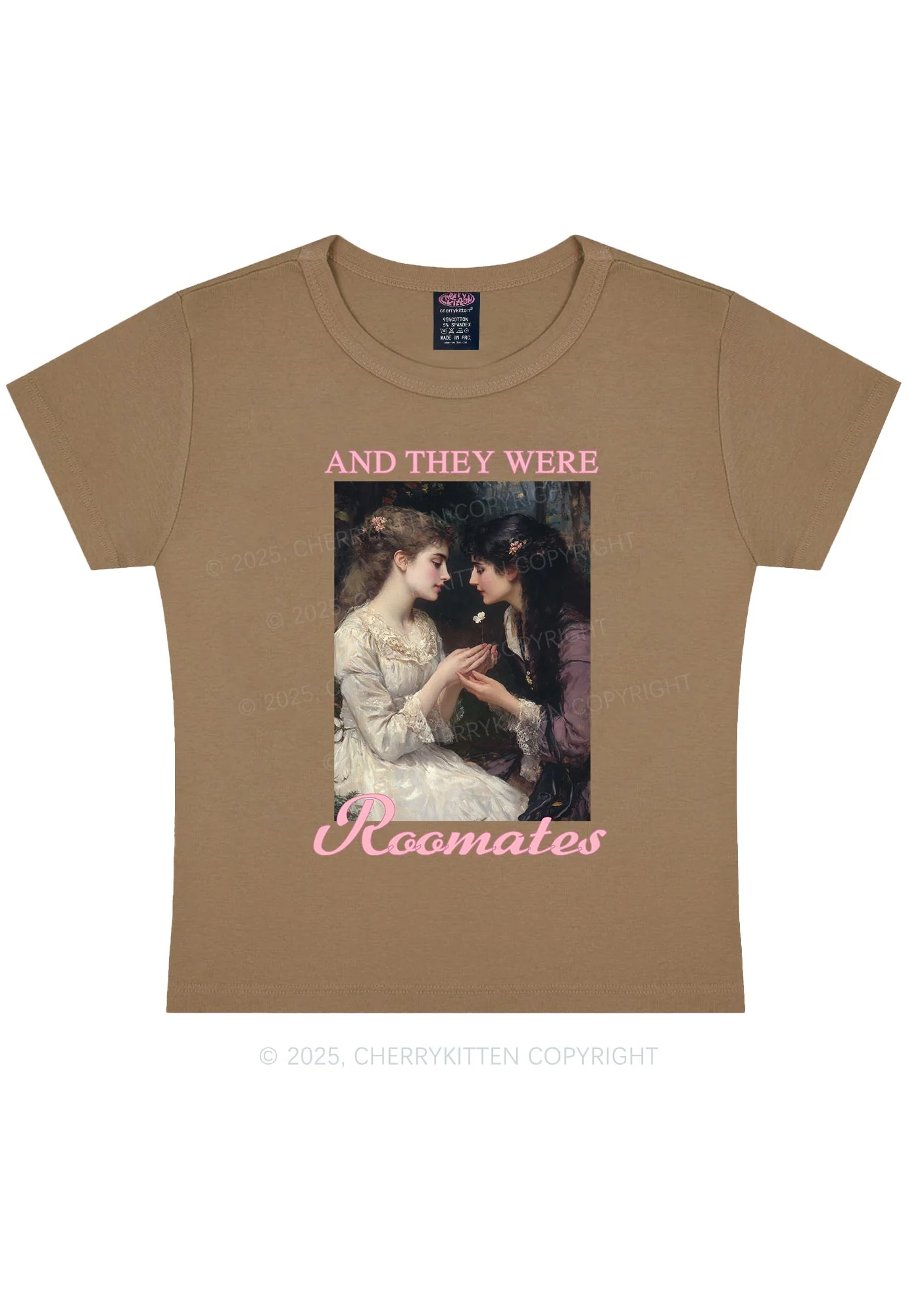They Were Roomates Pride Y2K Baby Tee Cherrykitten - Image 11