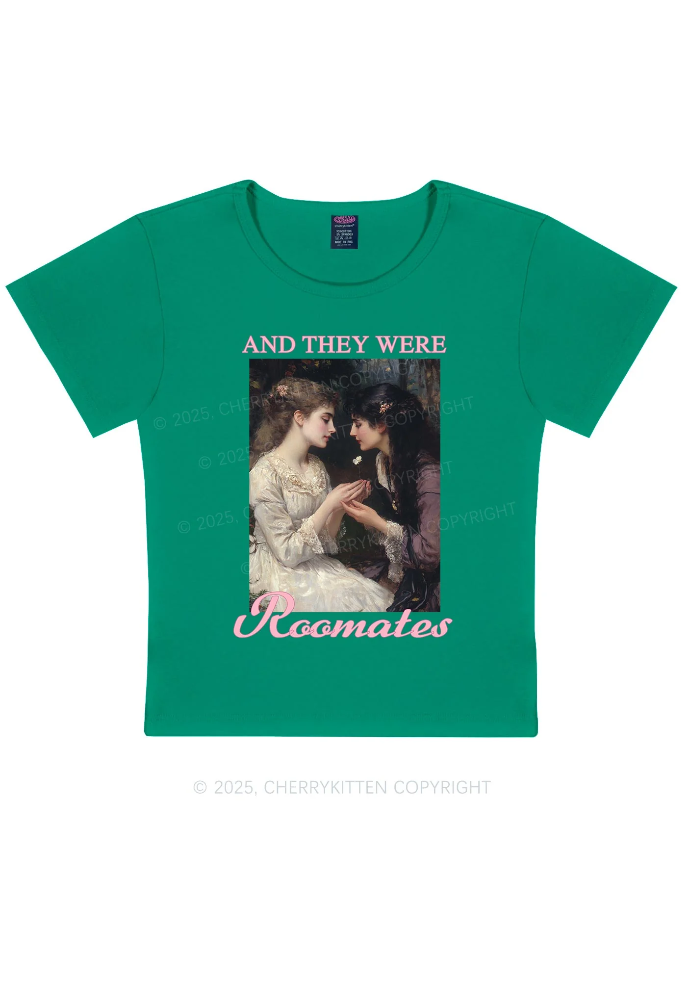 They Were Roomates Pride Y2K Baby Tee Cherrykitten - Image 12