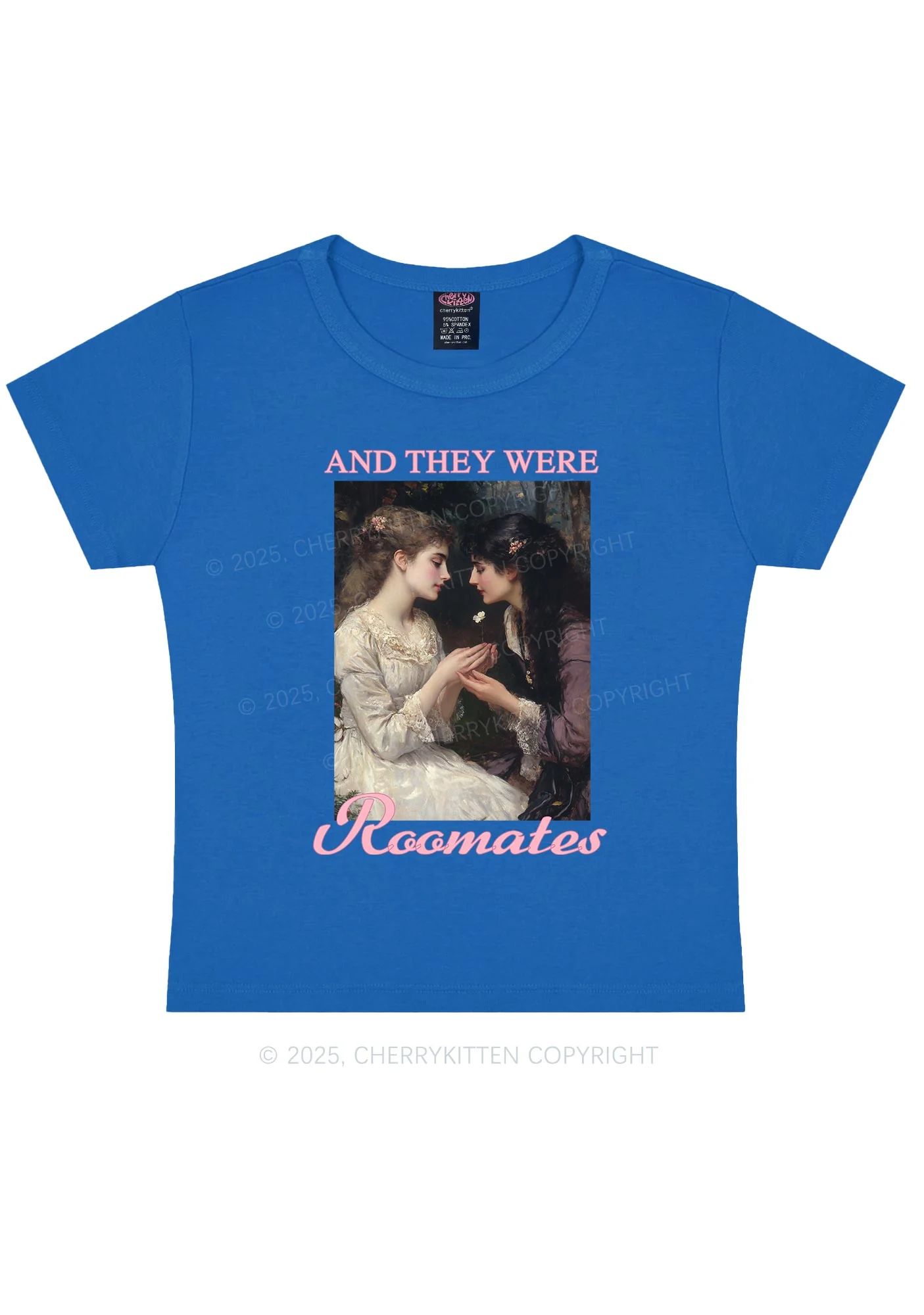 They Were Roomates Pride Y2K Baby Tee Cherrykitten - Image 7