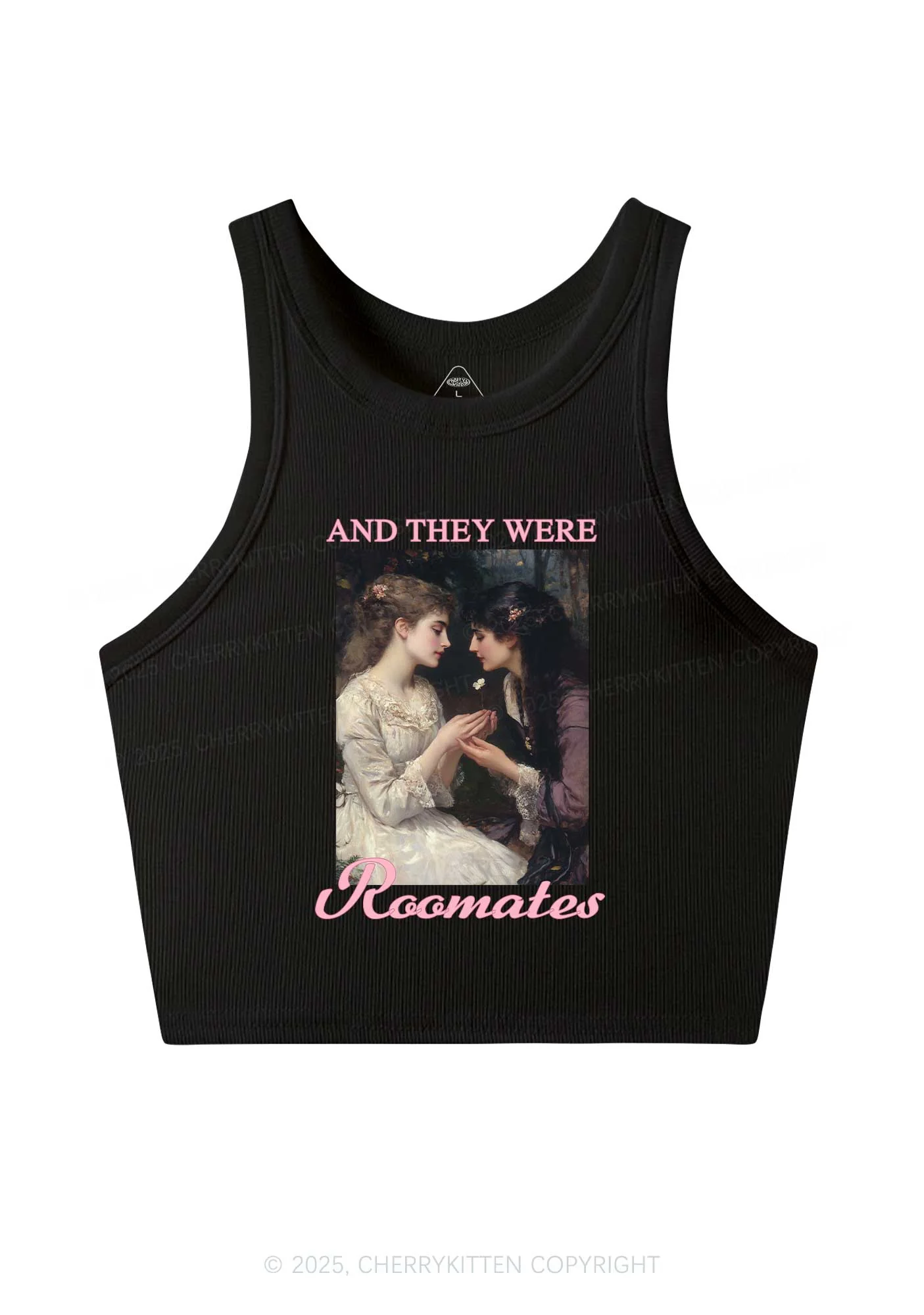 They Were Roomates Pride Y2K Crop Tank Top Cherrykitten - Image 3